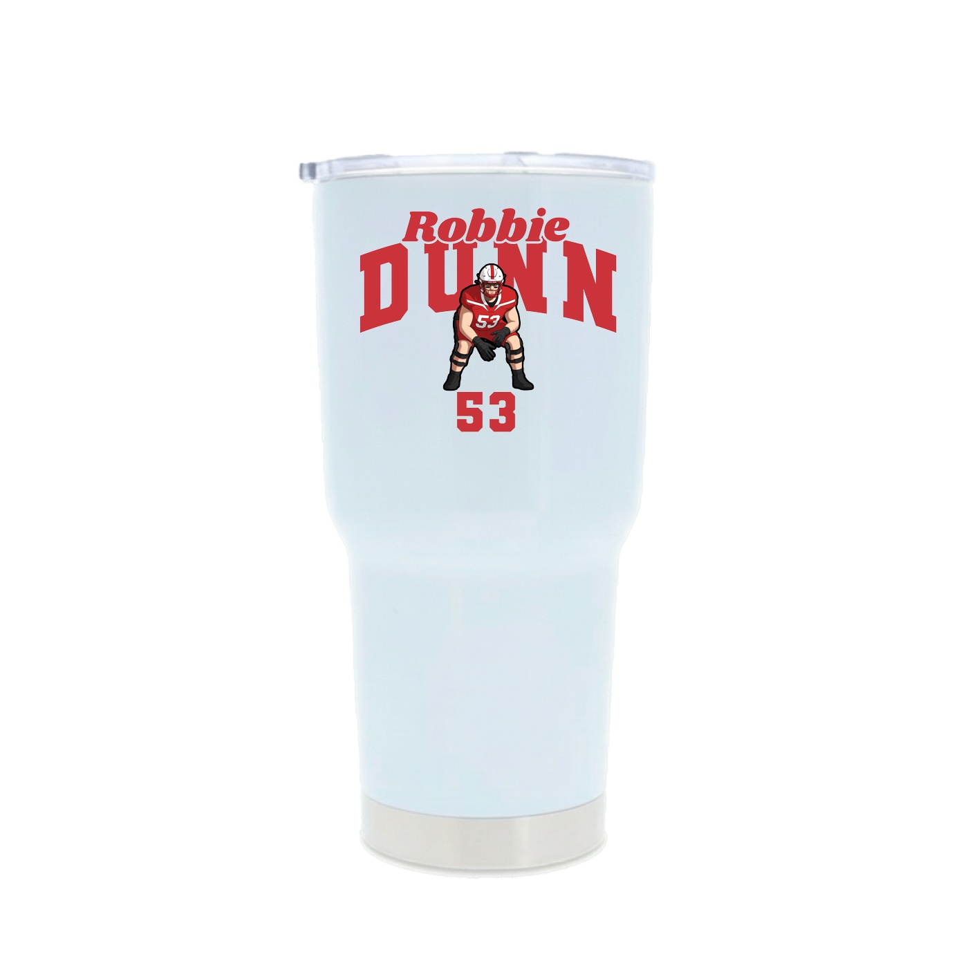 30oz Stainless Steel Tumbler — Signature Arch in White