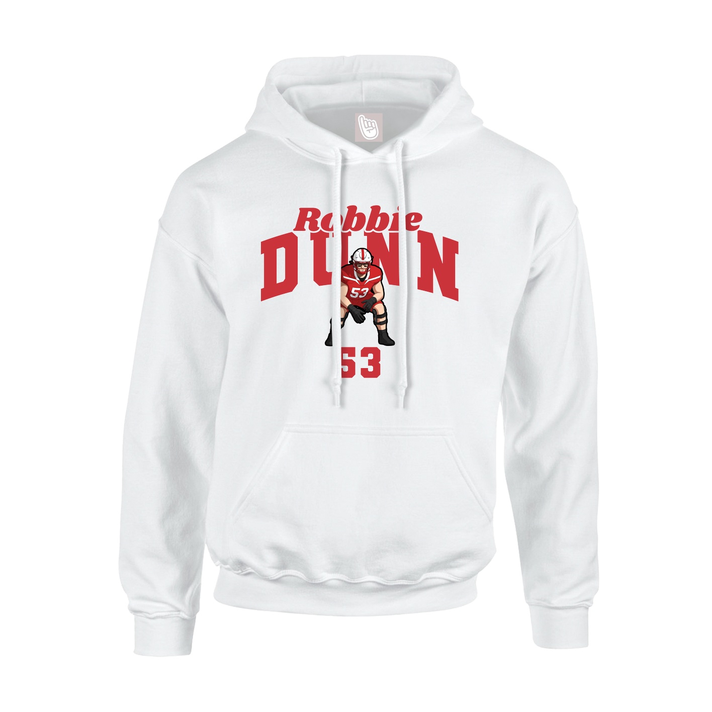 Youth Hoodie — Signature Arch in White