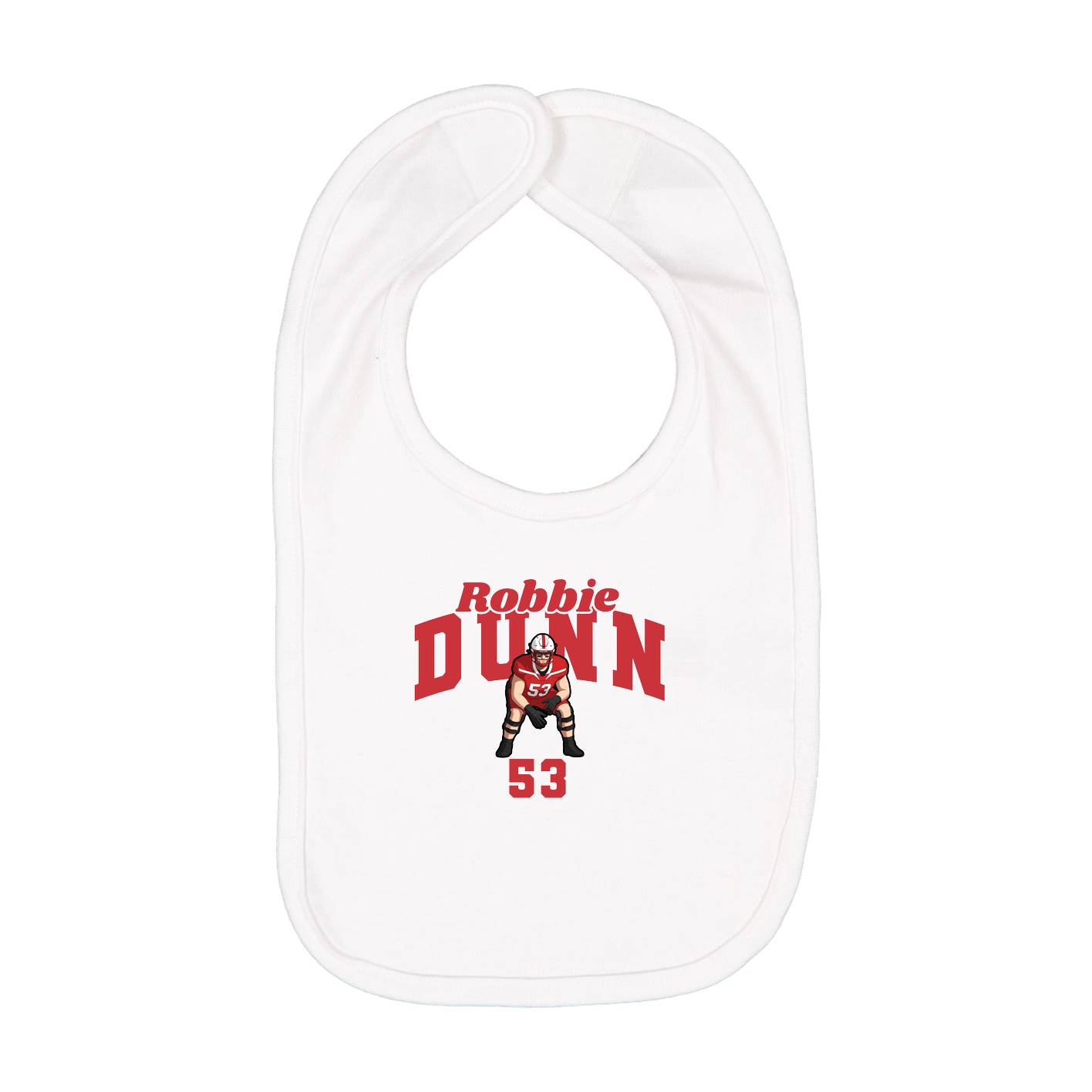 Infant Bib — Signature Arch in White