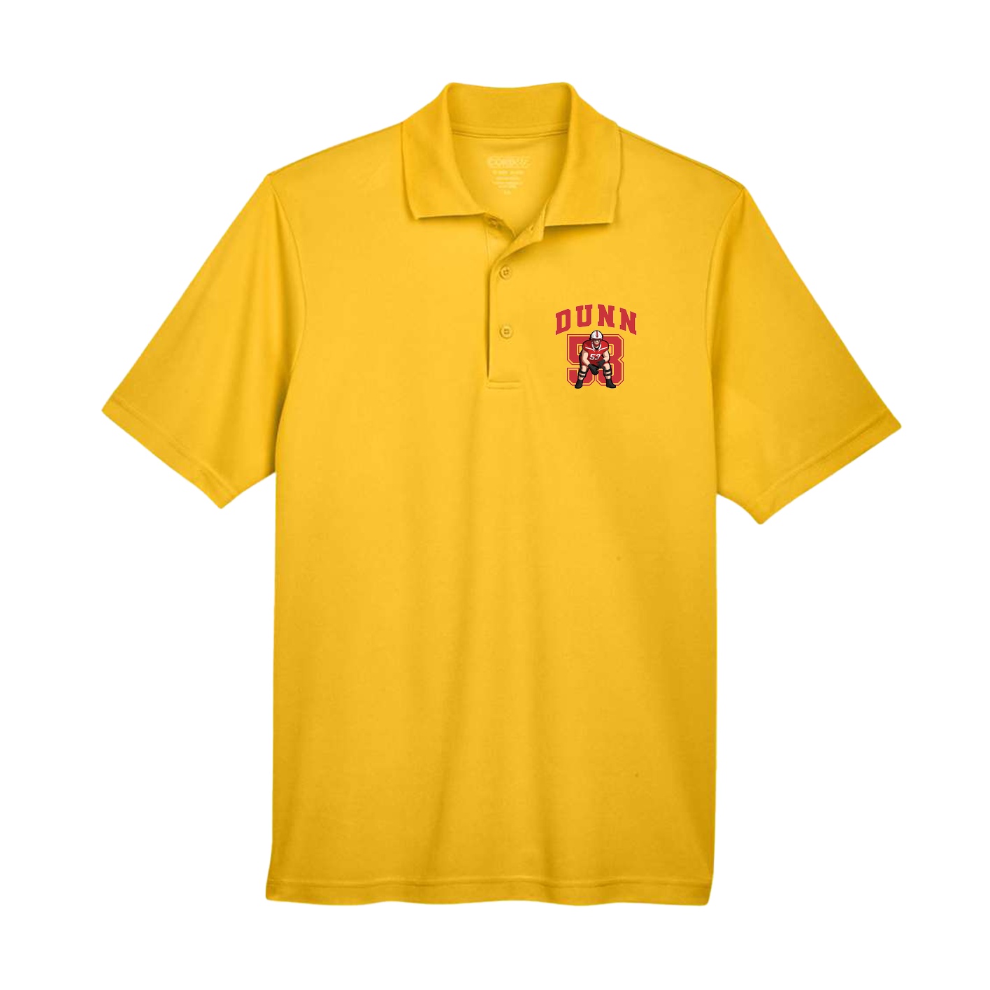 Performance Polo — Number in Gold