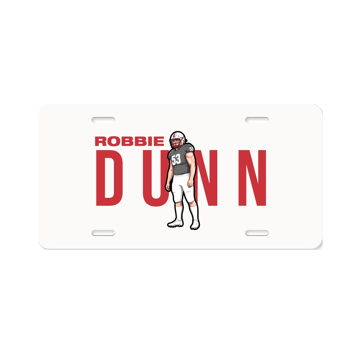 License Plate — Player Name in Classic