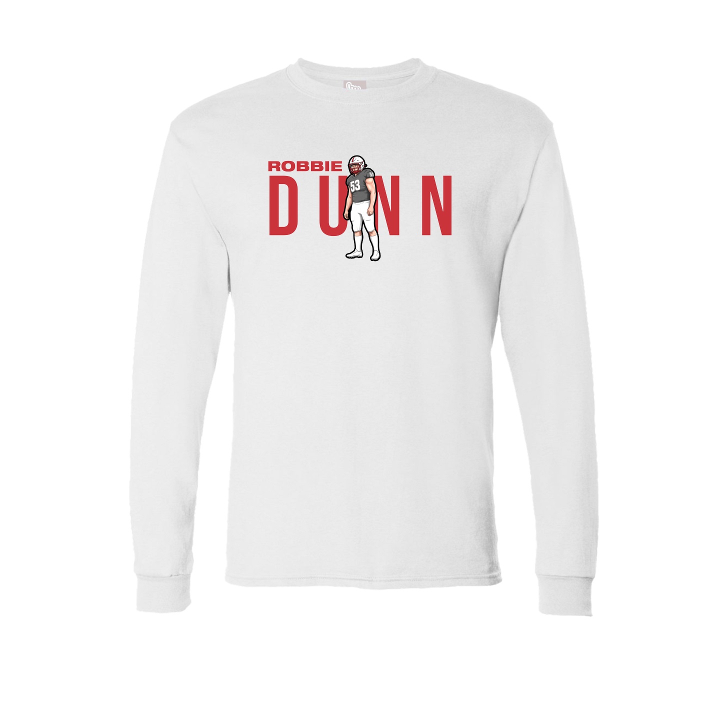 Long Sleeve Tee — Player Name in White