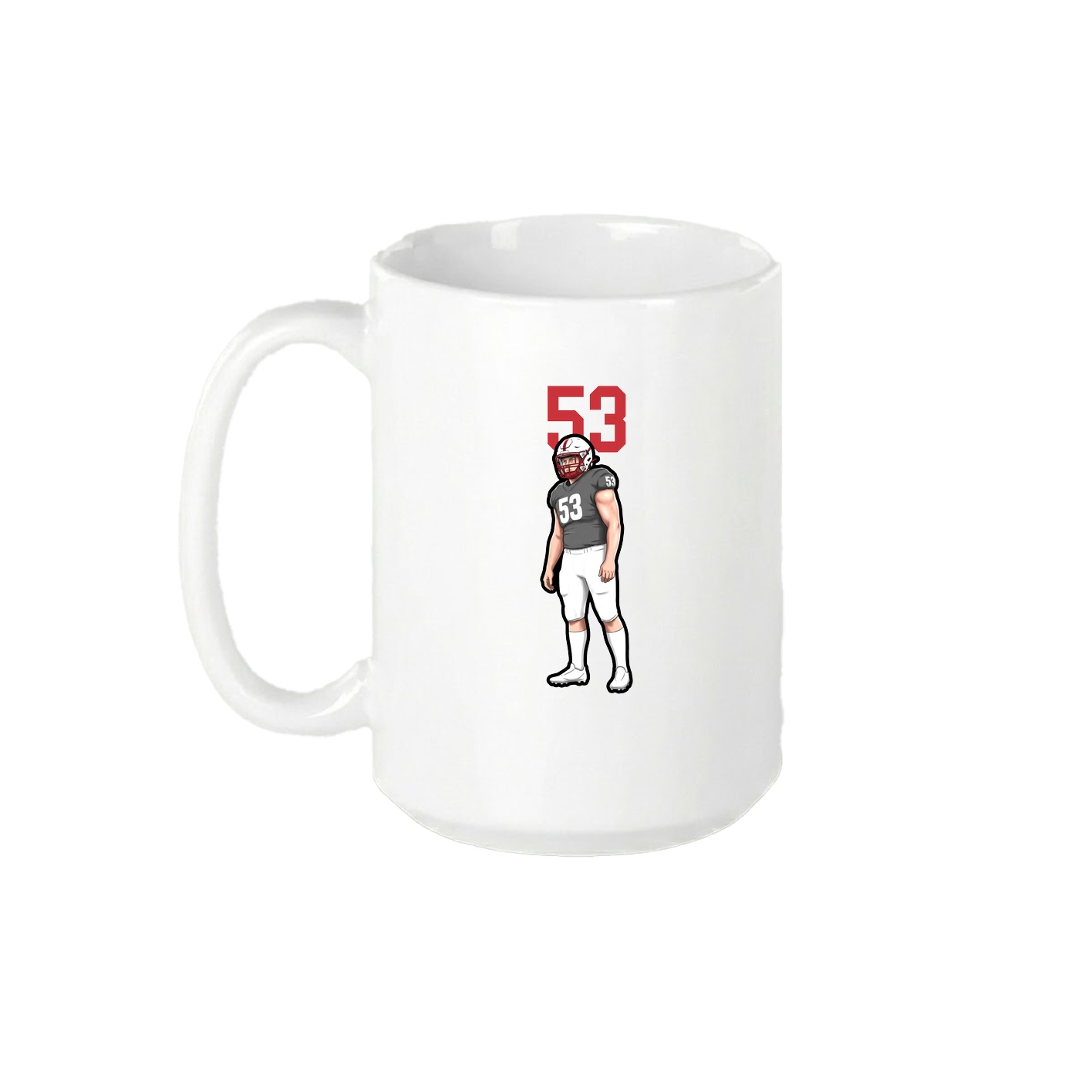 15oz Coffee Mug — Number Top in White