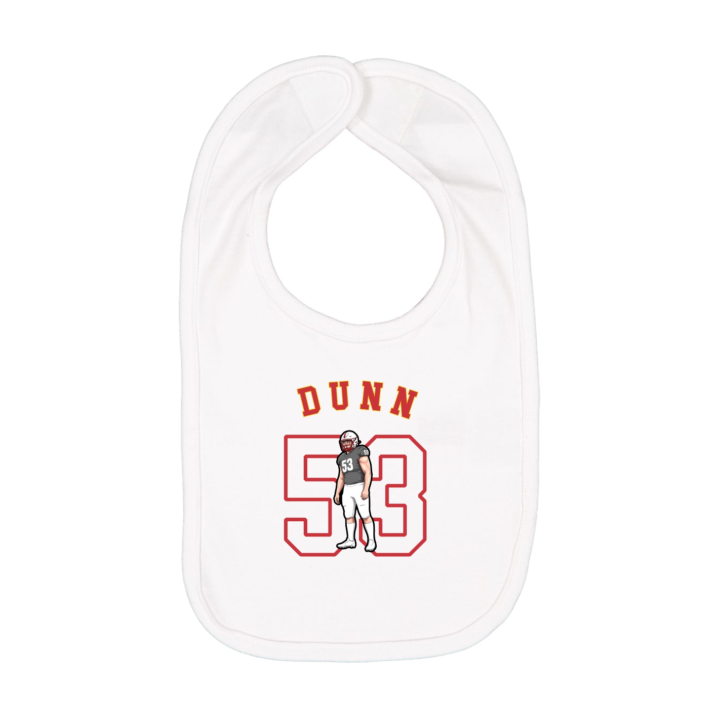 Infant Bib — Shirsey Arch in White