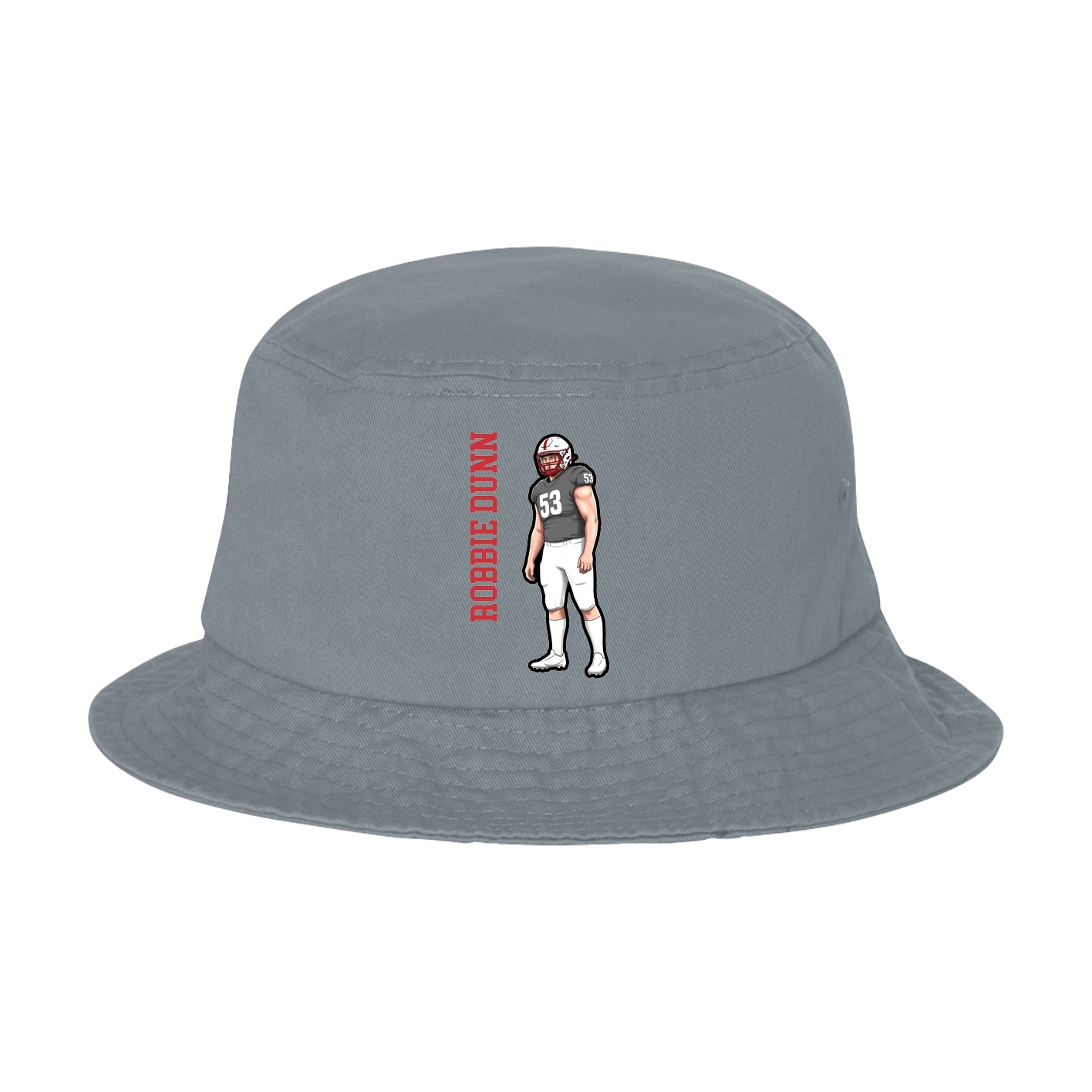 Bucket Cap — Name Vertical in Grey