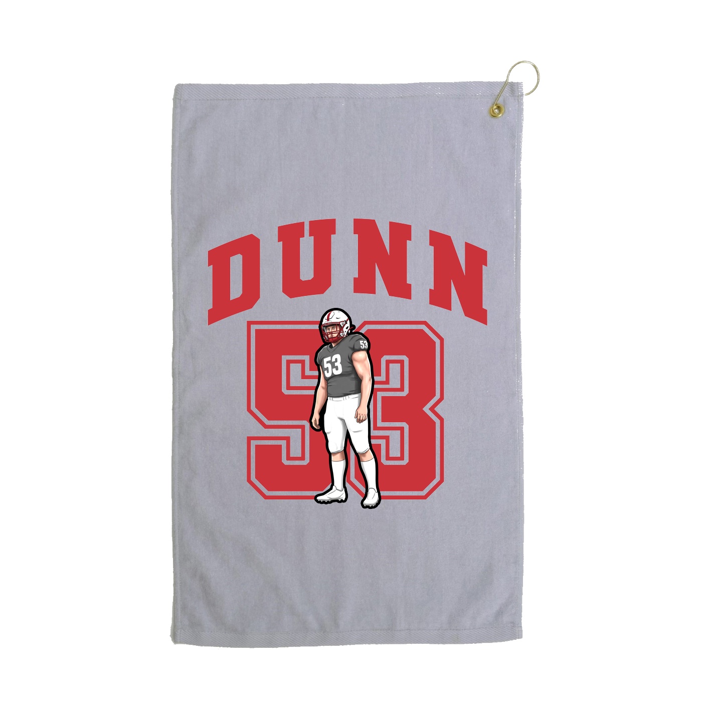 Golf Towel — Number in Grey