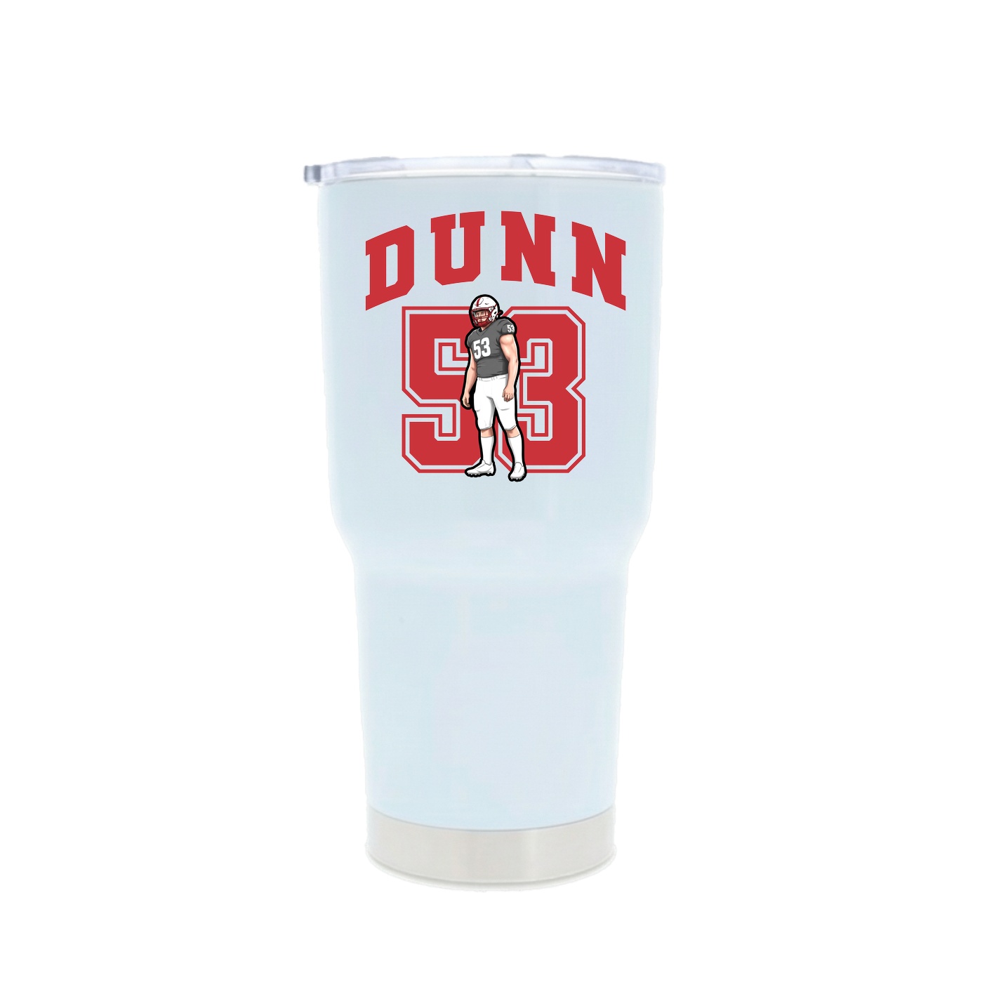 30oz Stainless Steel Tumbler — Number in White