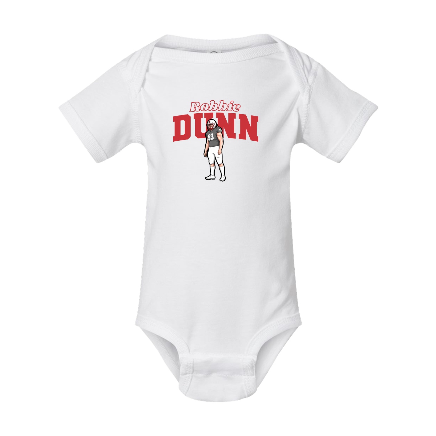 Baby Onesie — Name Arch in White