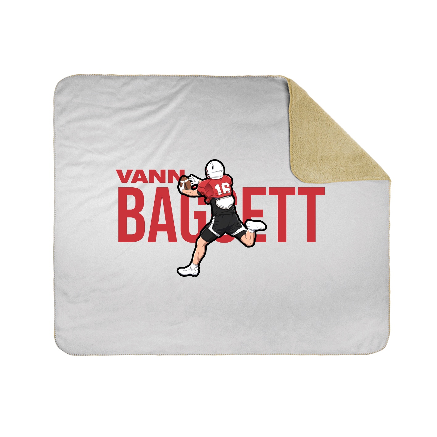 Throw Blanket — Player Name in White