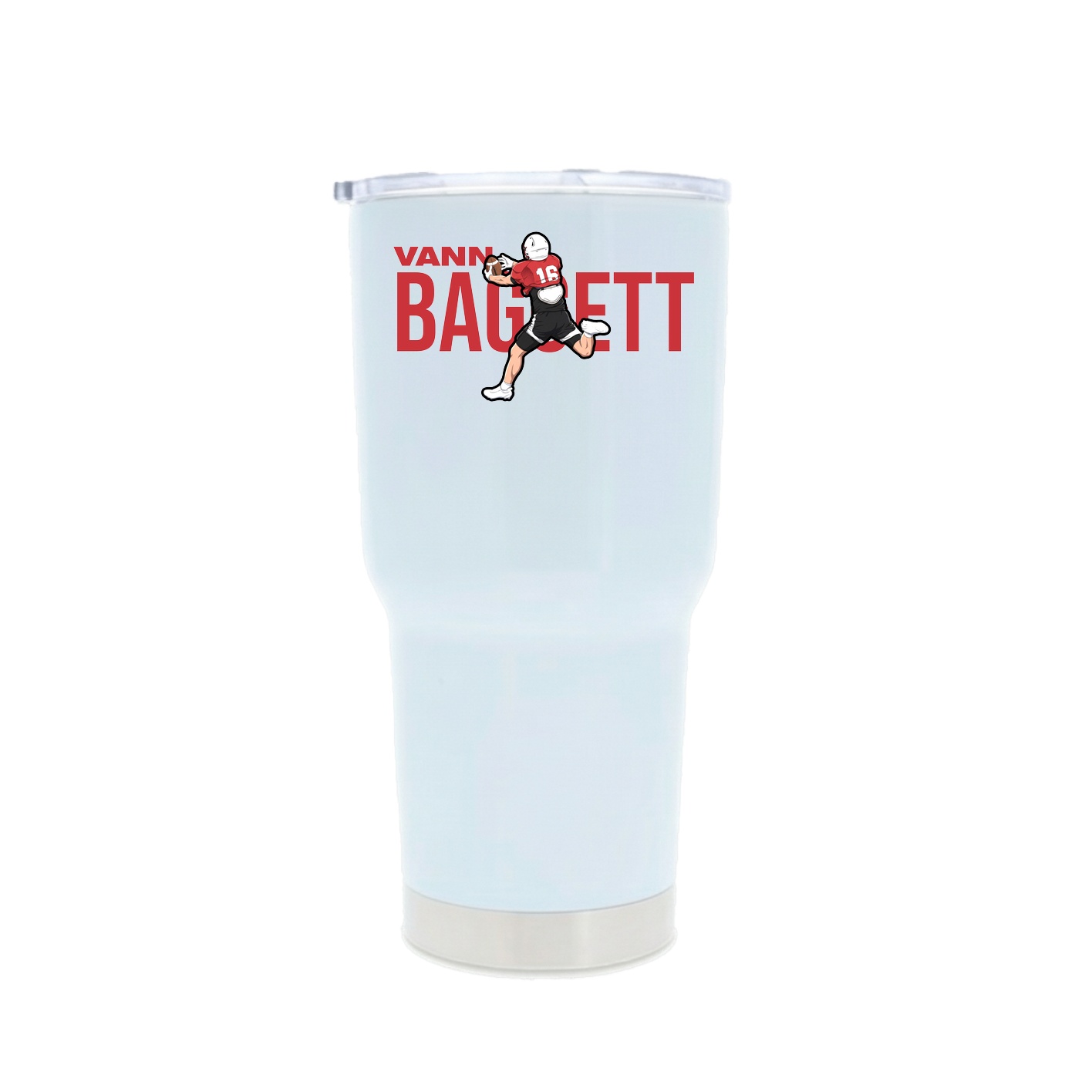 30oz Stainless Steel Tumbler — Player Name in White