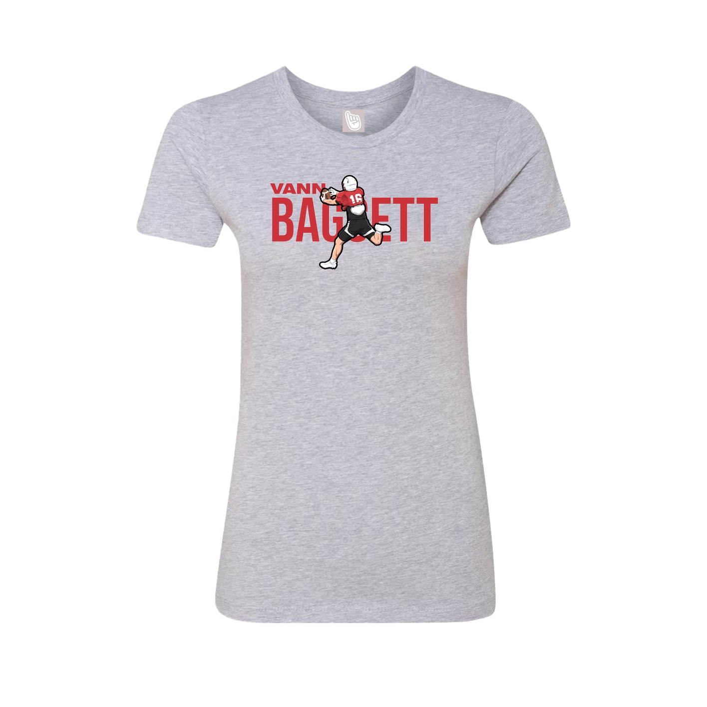 Womens Tee — Player Name in Grey