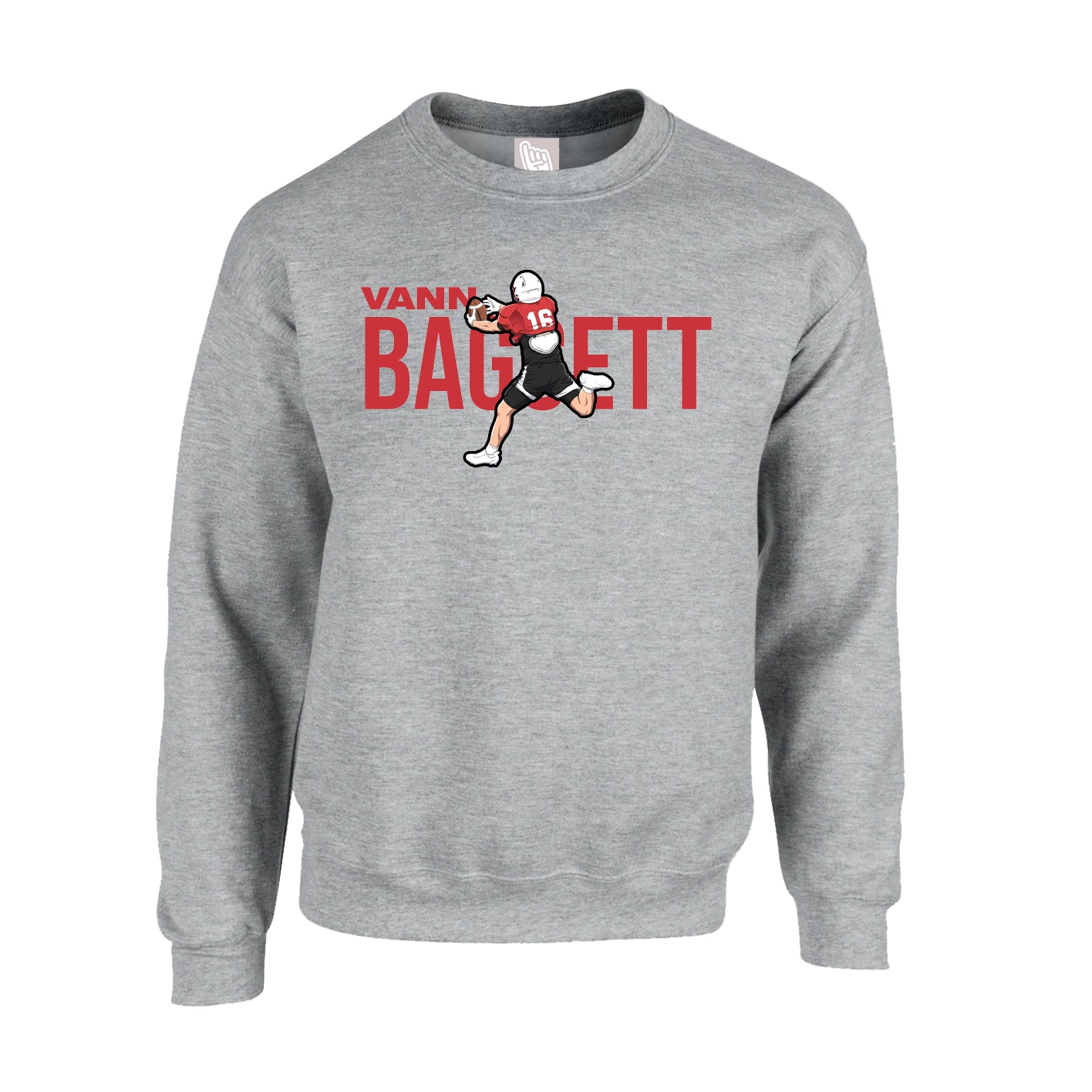 Fleece Crew — Player Name in Grey