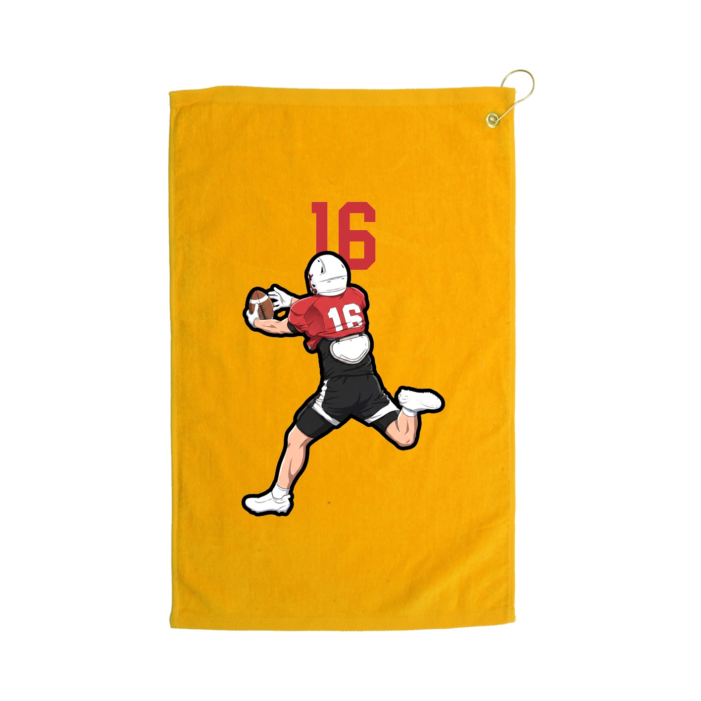 Golf Towel — Number Top in Gold