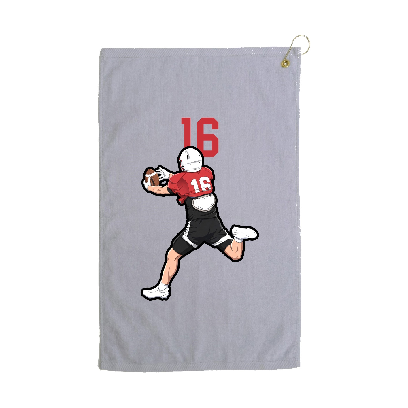 Golf Towel — Number Top in Grey