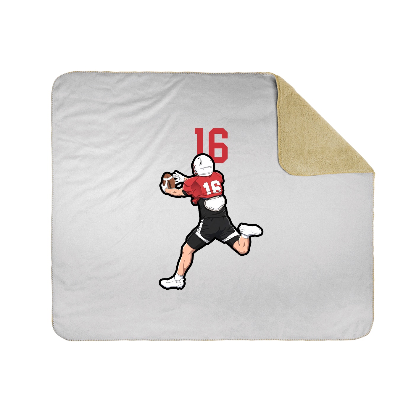 Throw Blanket — Number Top in White