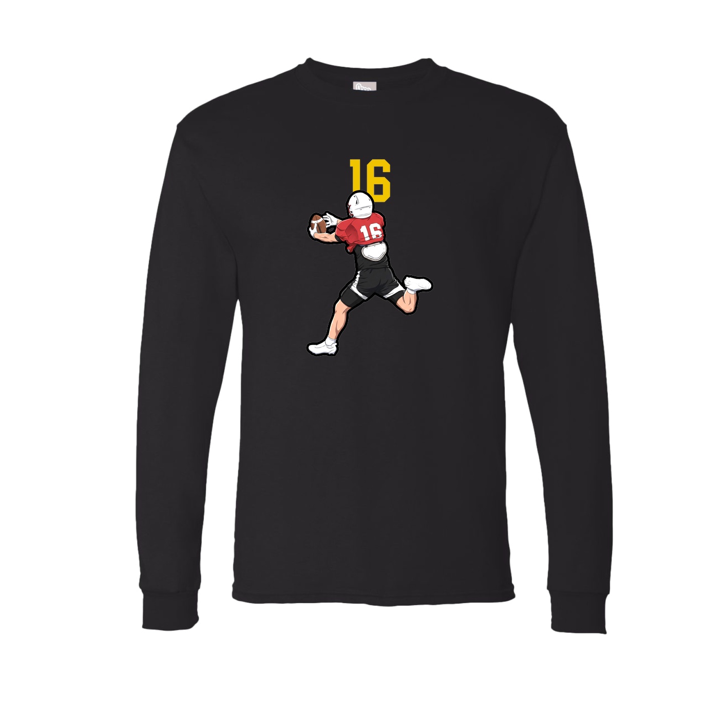 Long Sleeve Tee — Number Top in Black