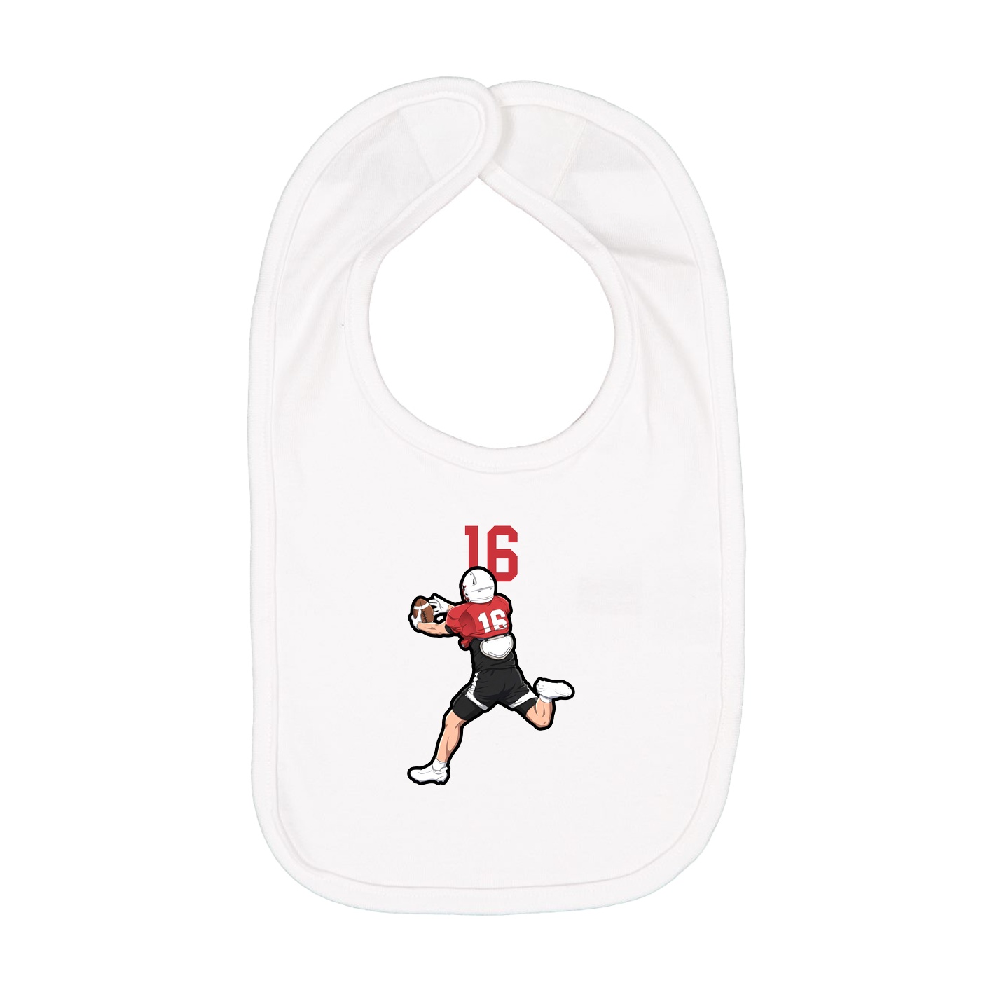 Infant Bib — Number Top in White