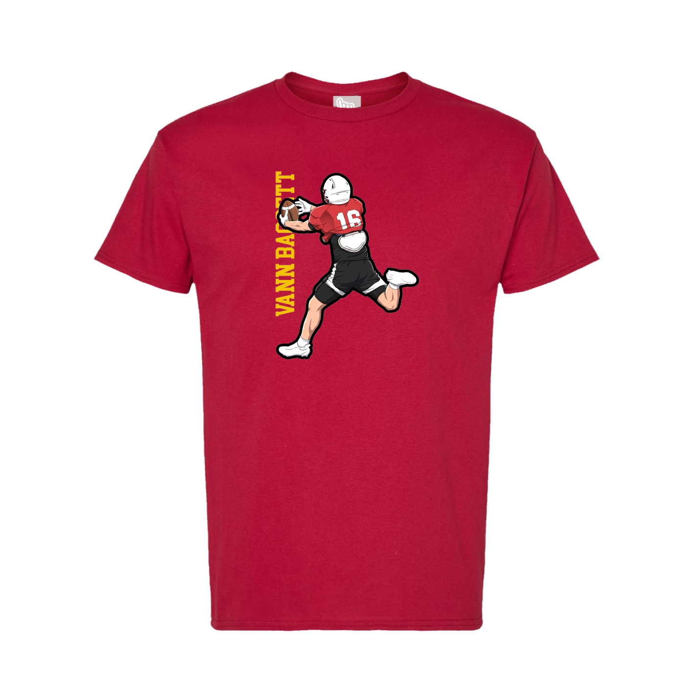 Tee — Name Vertical in Crimson