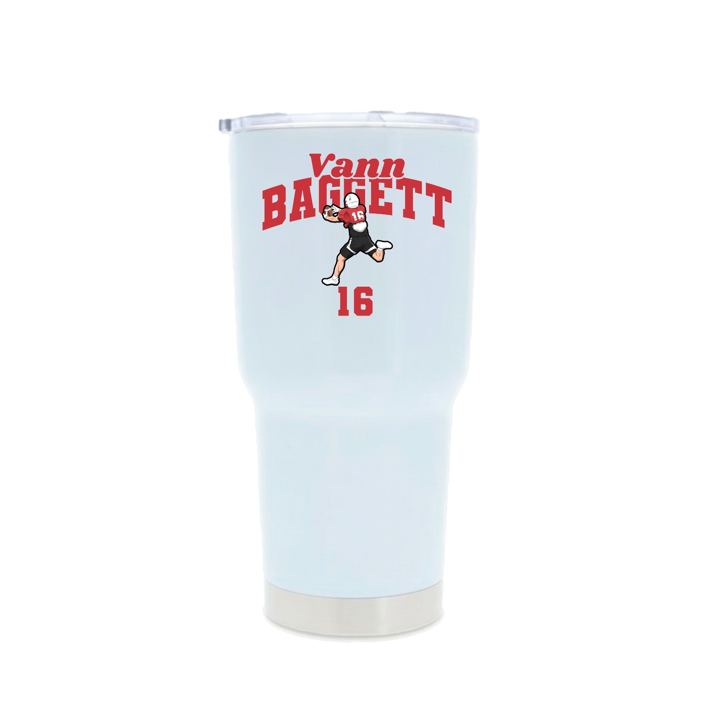 30oz Stainless Steel Tumbler — Signature Arch in White