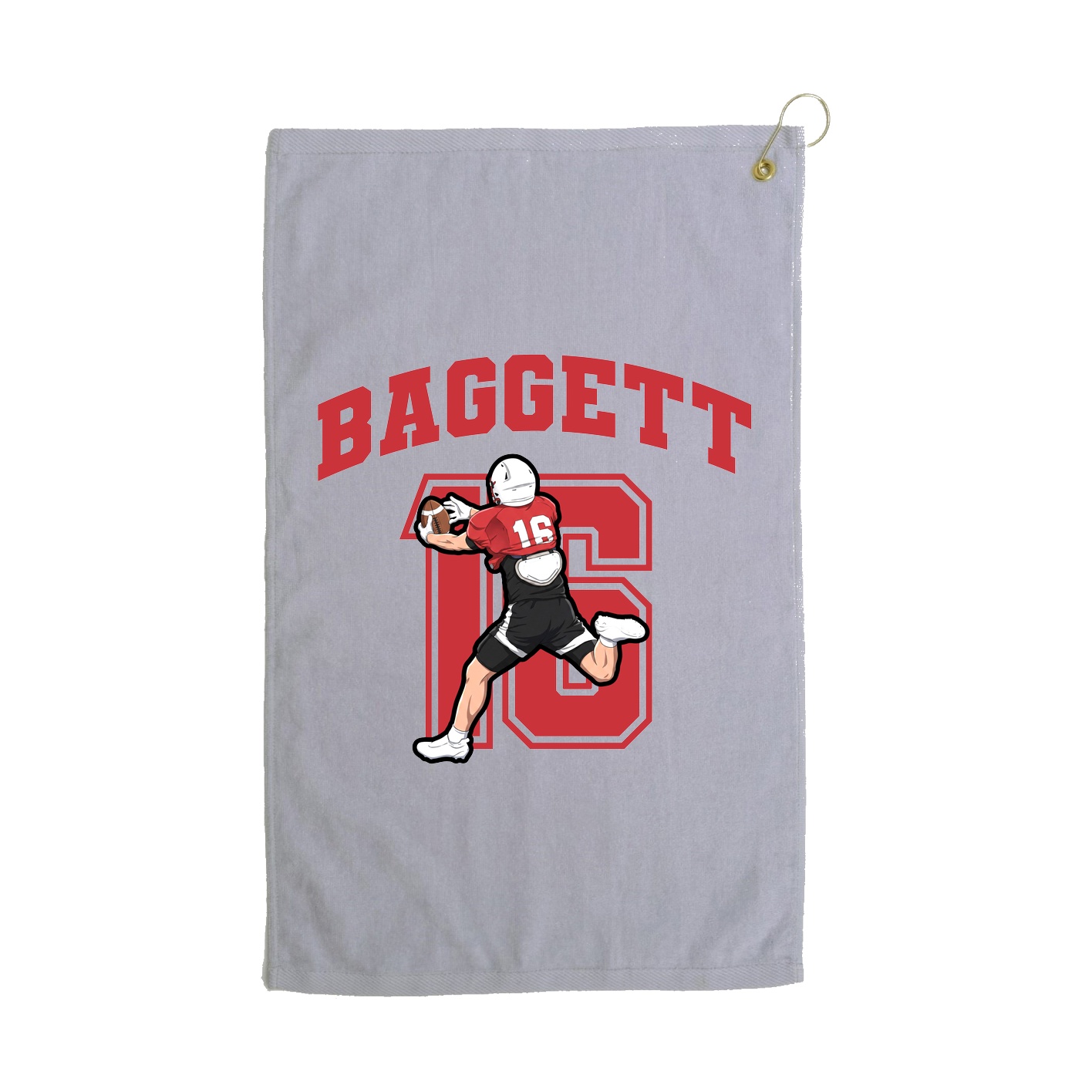 Golf Towel — Number in Grey