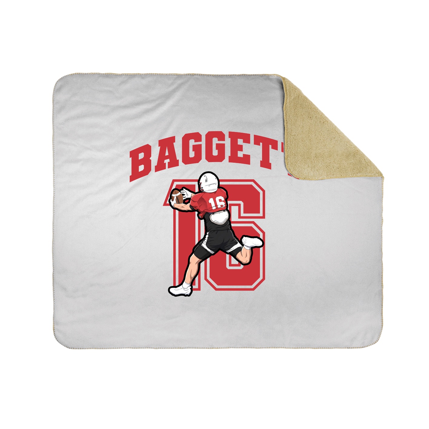 Throw Blanket — Number in White