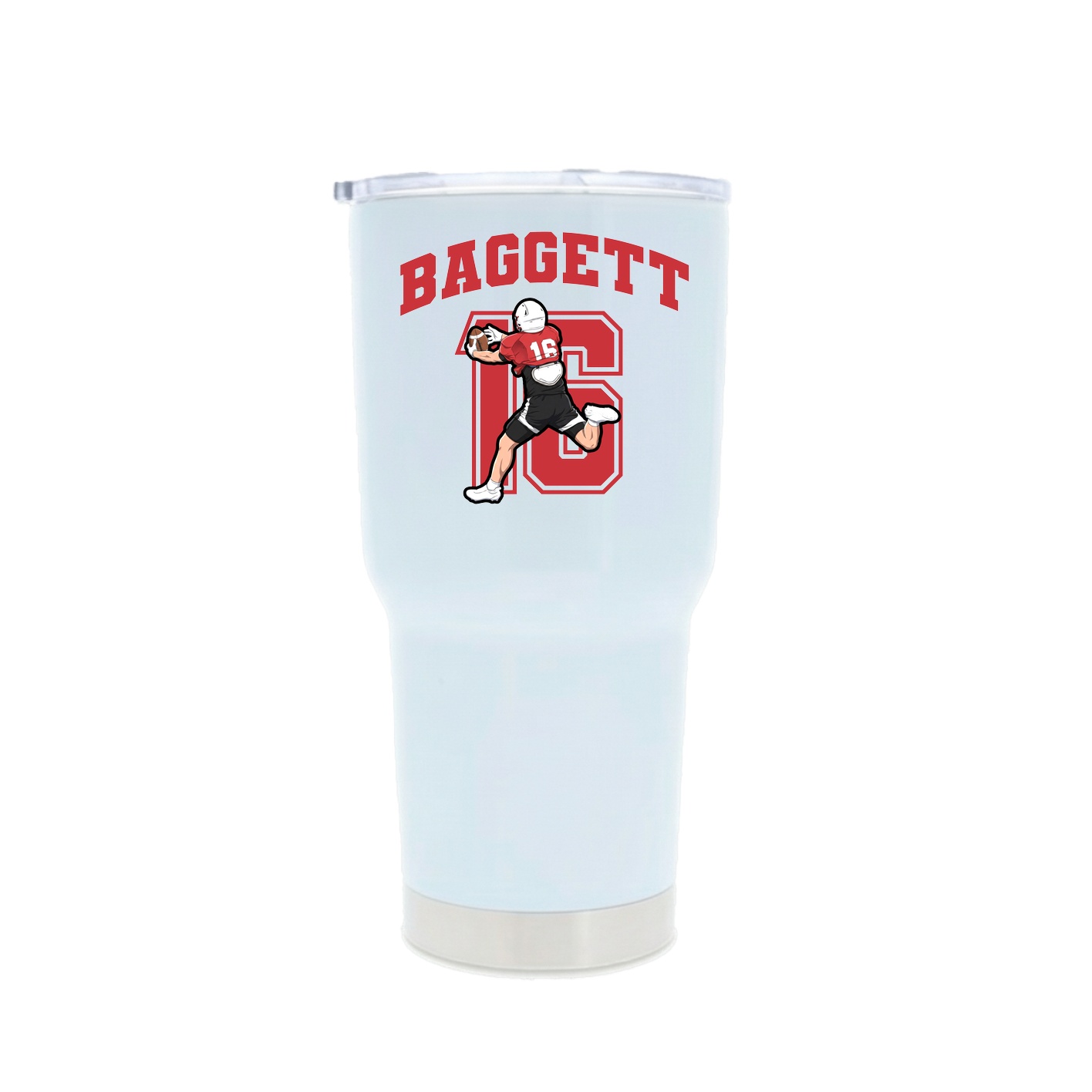 30oz Stainless Steel Tumbler — Number in White