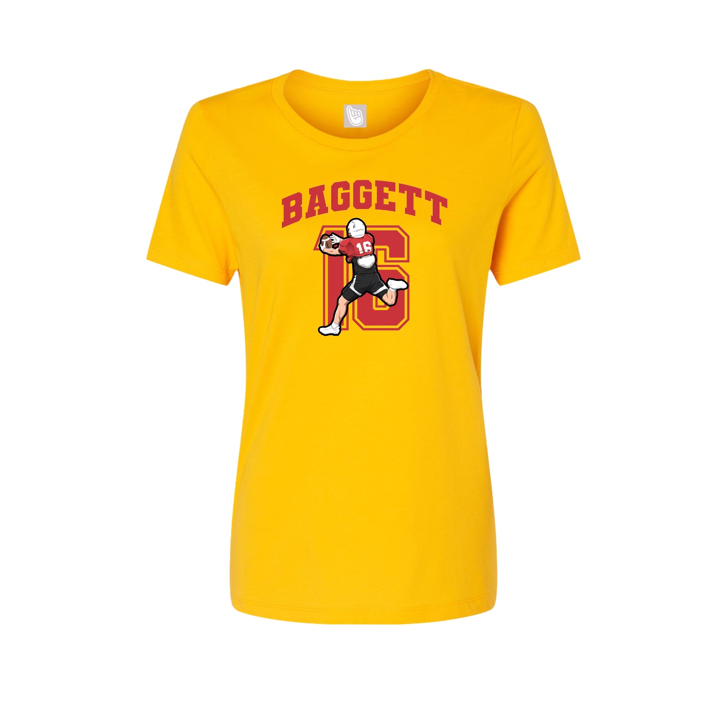 Womens Tee — Number in Gold