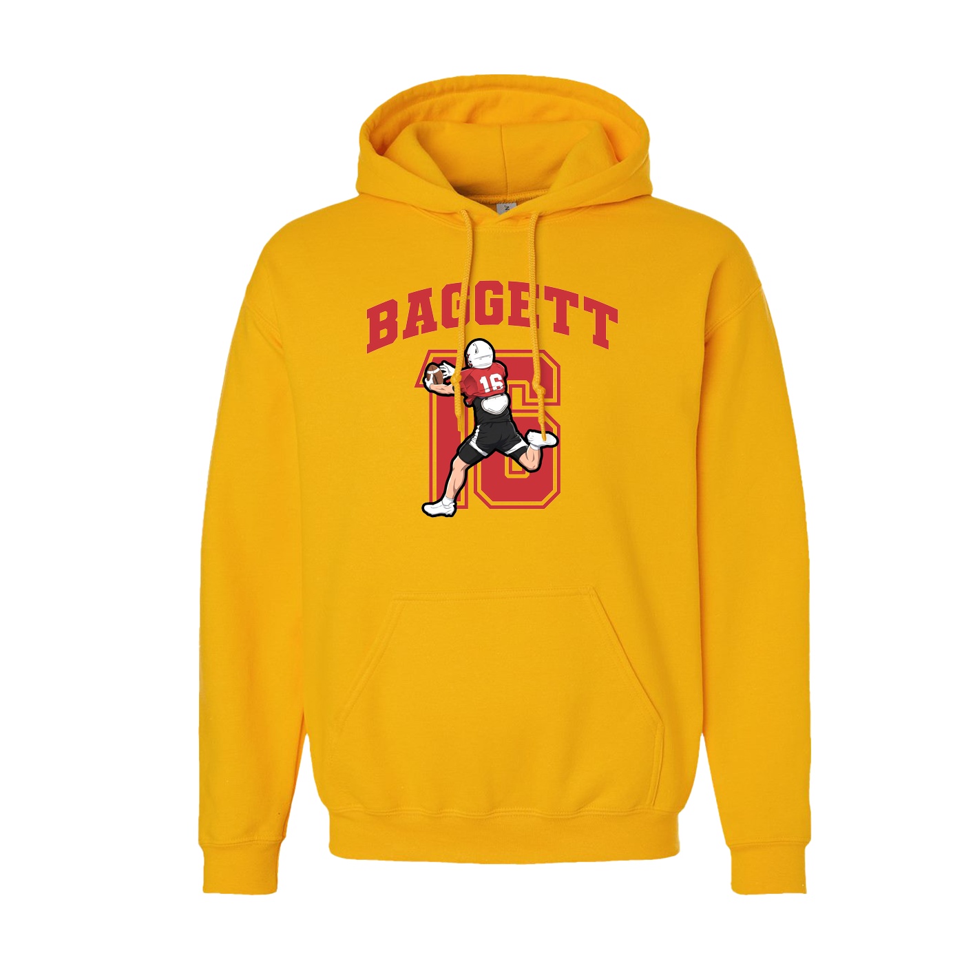 Youth Hoodie — Number in Gold