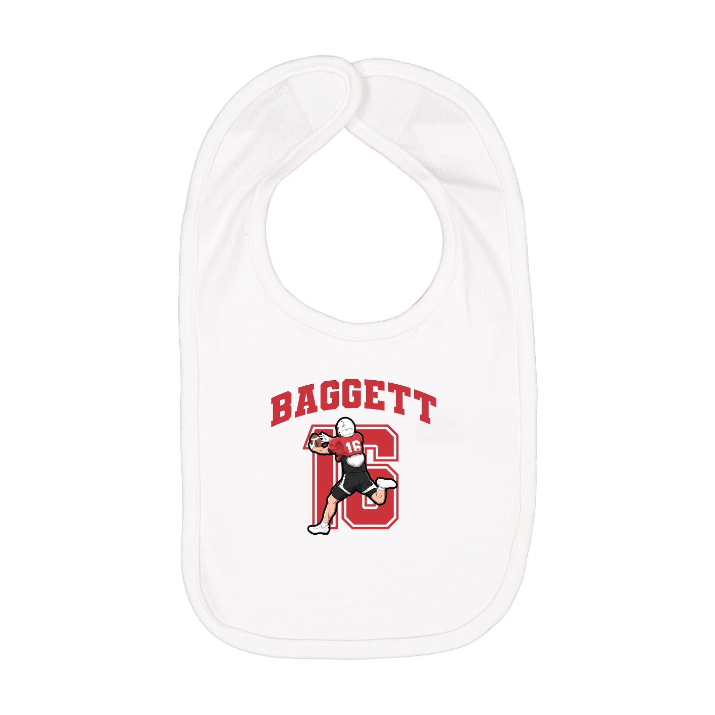 Infant Bib — Number in White