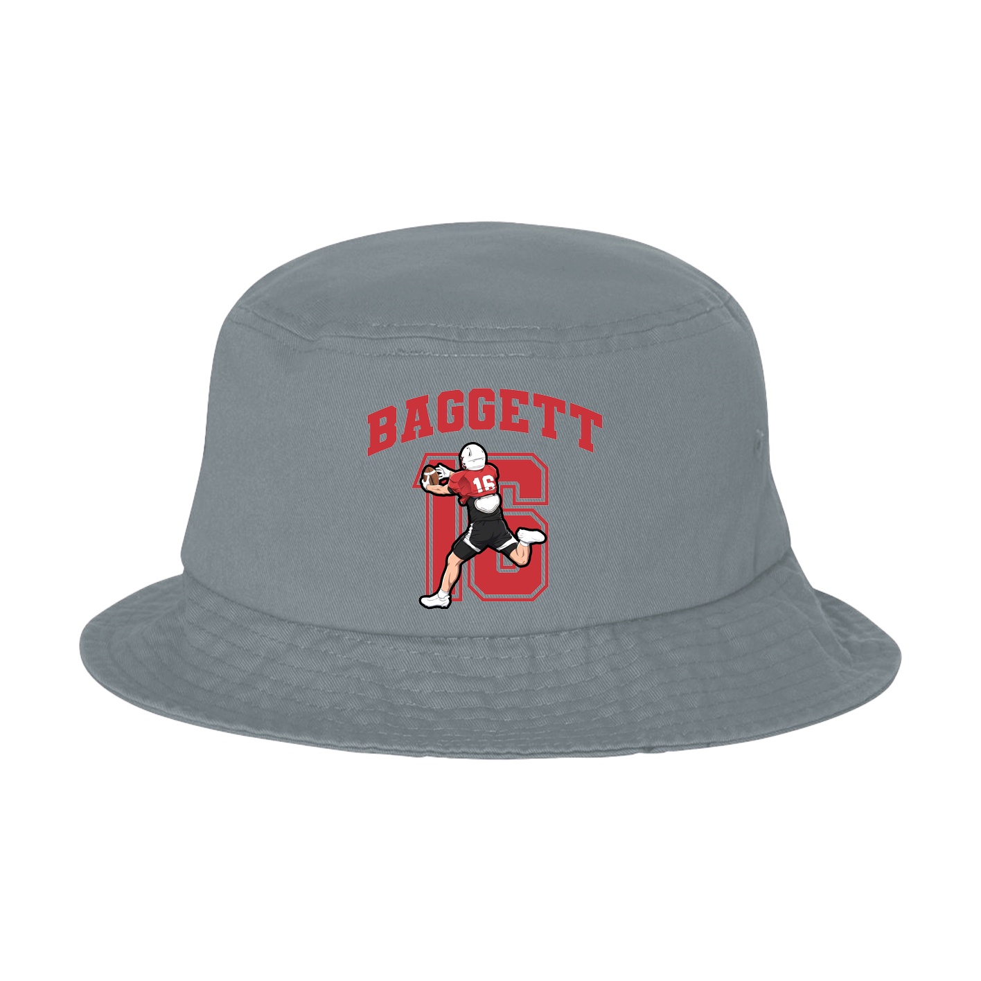 Bucket Cap — Number in Grey