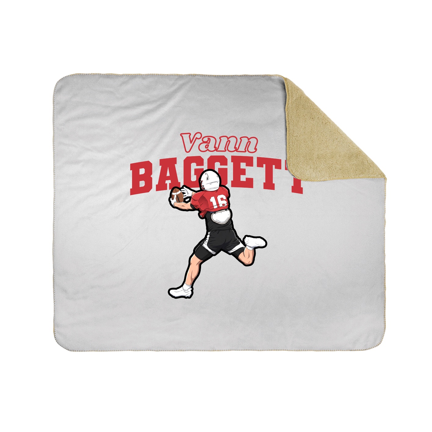Throw Blanket — Name Arch in White
