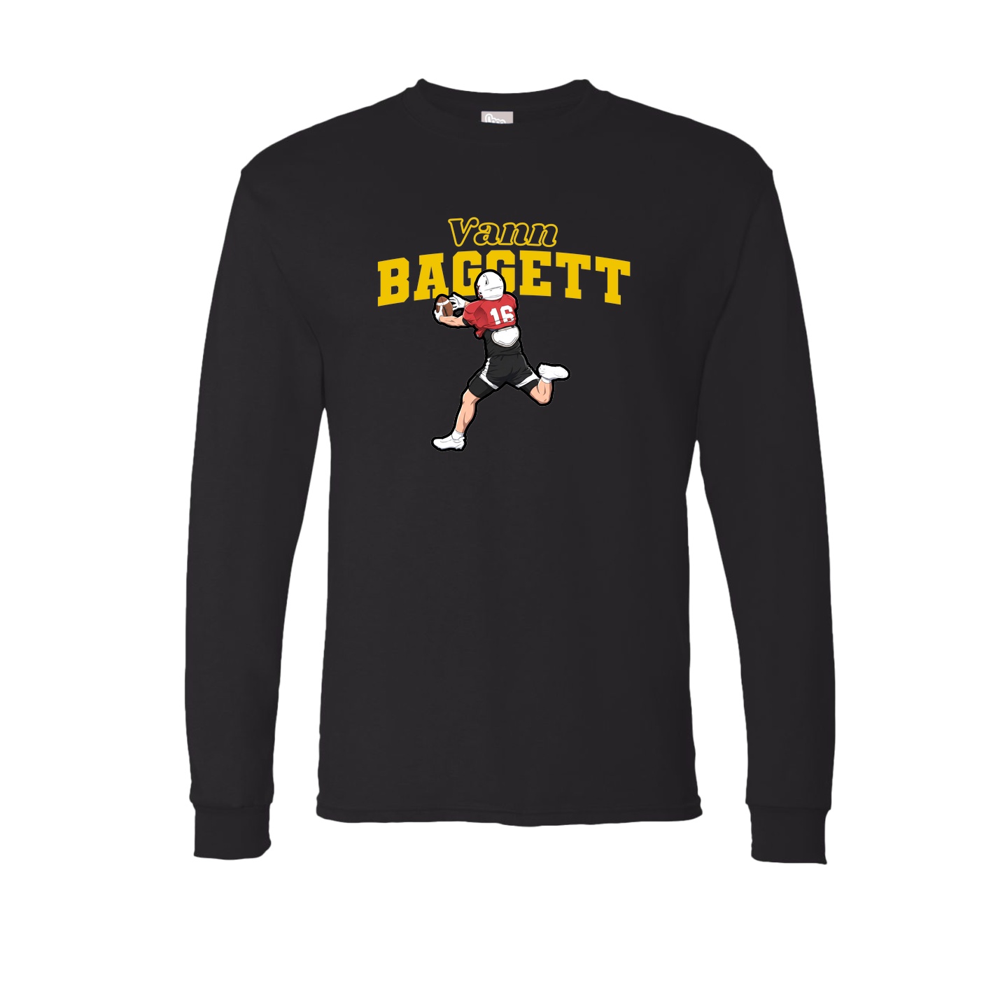 Long Sleeve Tee — Name Arch in Black