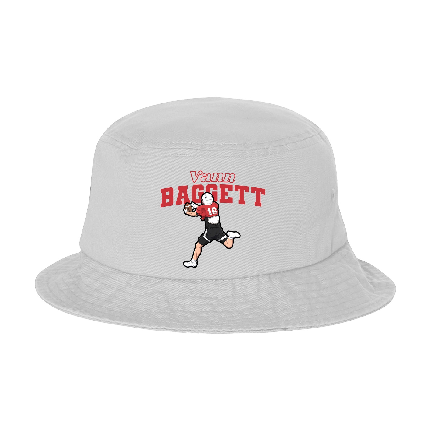 Bucket Cap — Name Arch in White