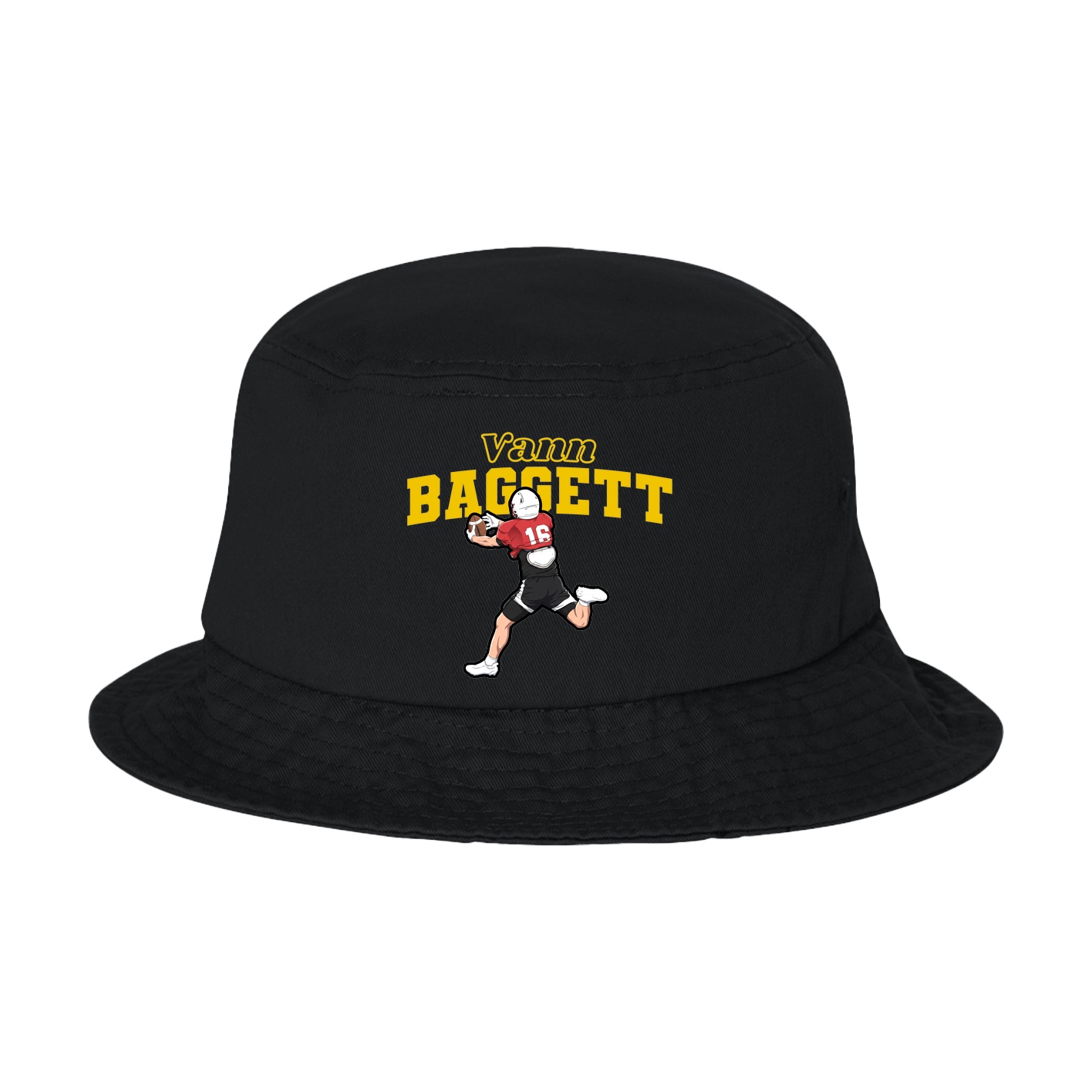 Bucket Cap — Name Arch in Black