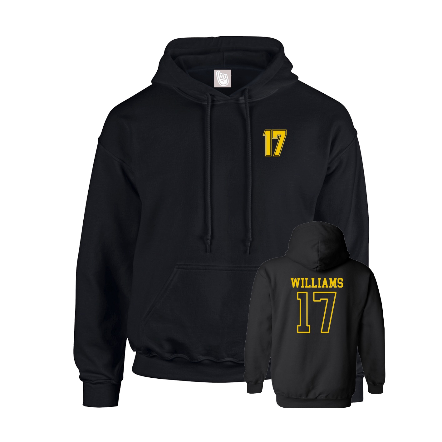 Youth Hoodie — Chest Back in Black