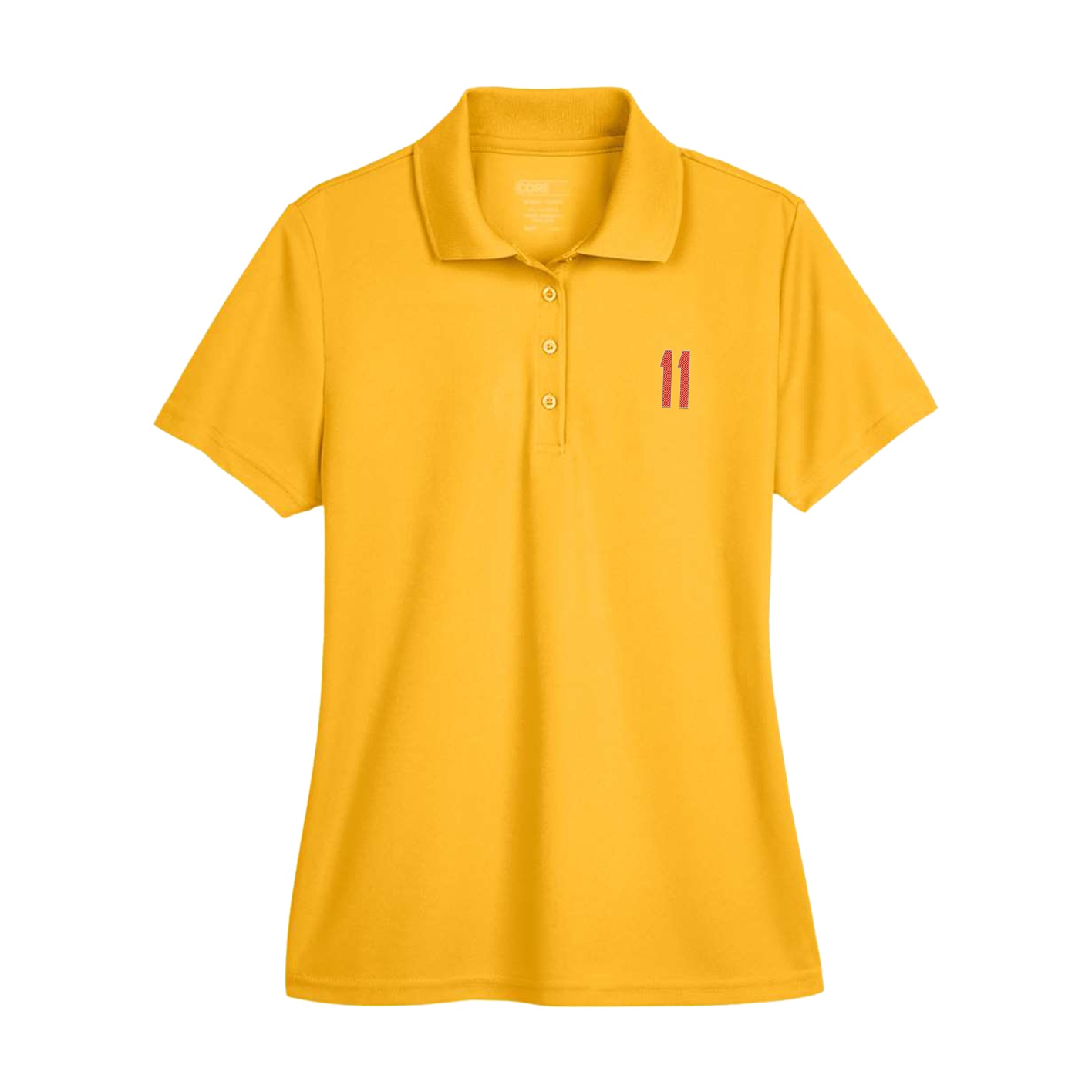 Womens Performance Polo — Front Shirsy in Gold