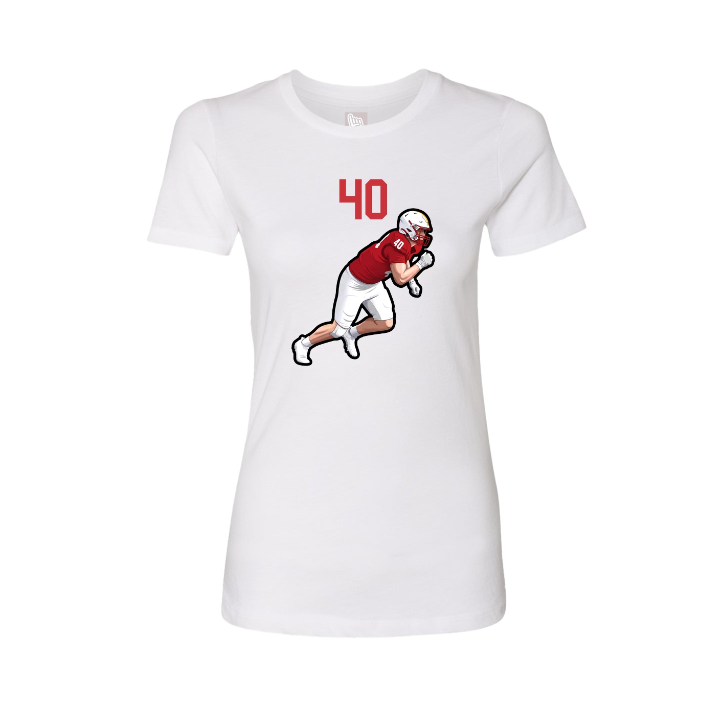 Fitted Women's Tee — Number Top in White