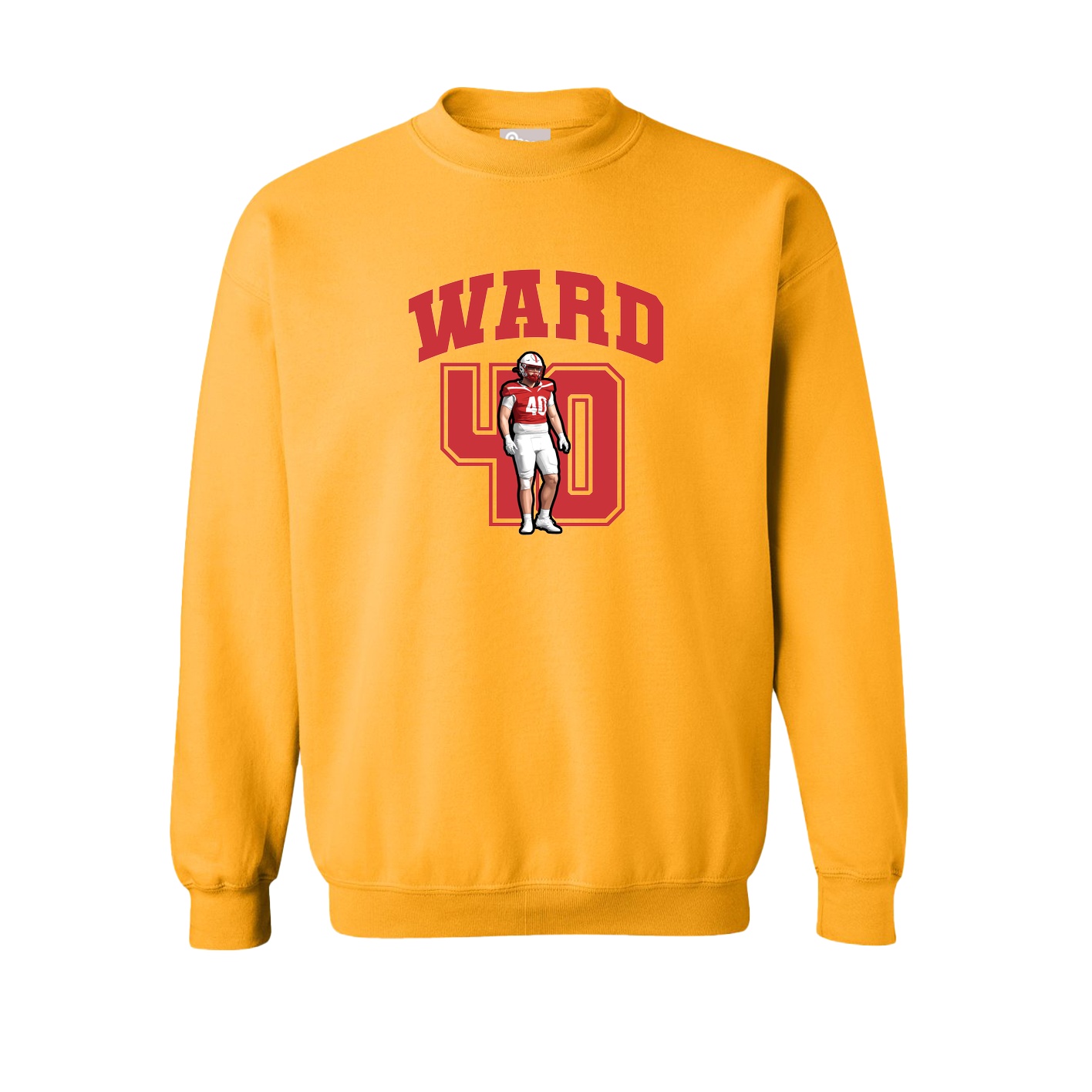 Fleece Crew — Number in Gold