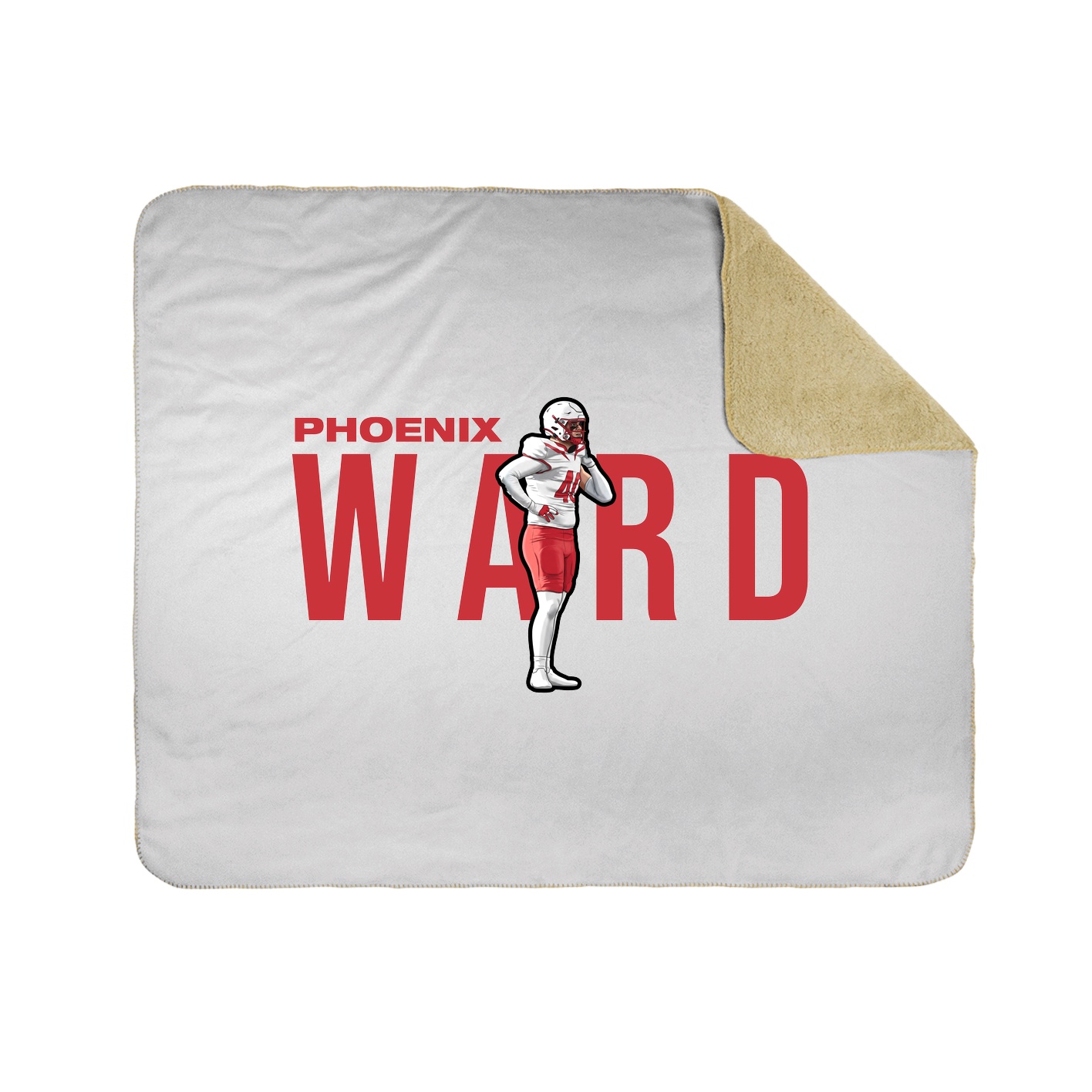 Throw Blanket — Player Name in White