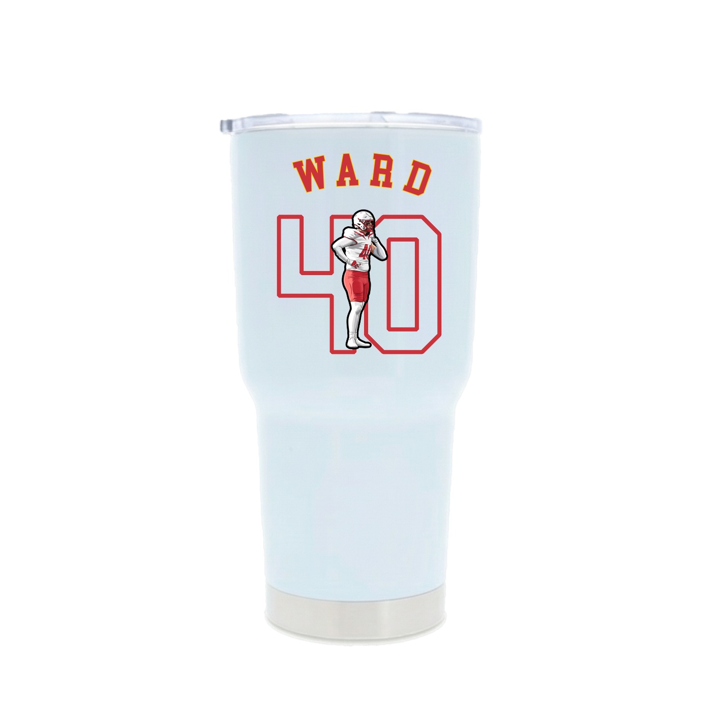 30oz Stainless Steel Tumbler — Shirsey Arch in White