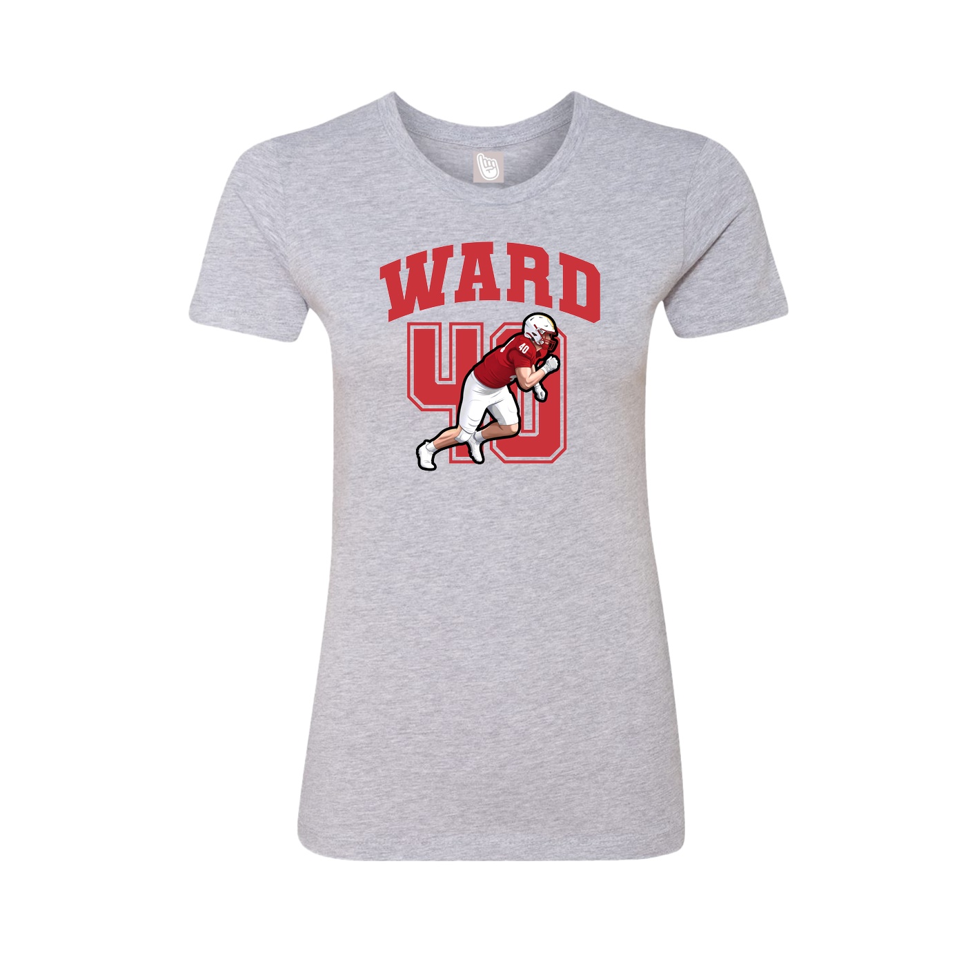 Fitted Women's Tee — Number in Grey