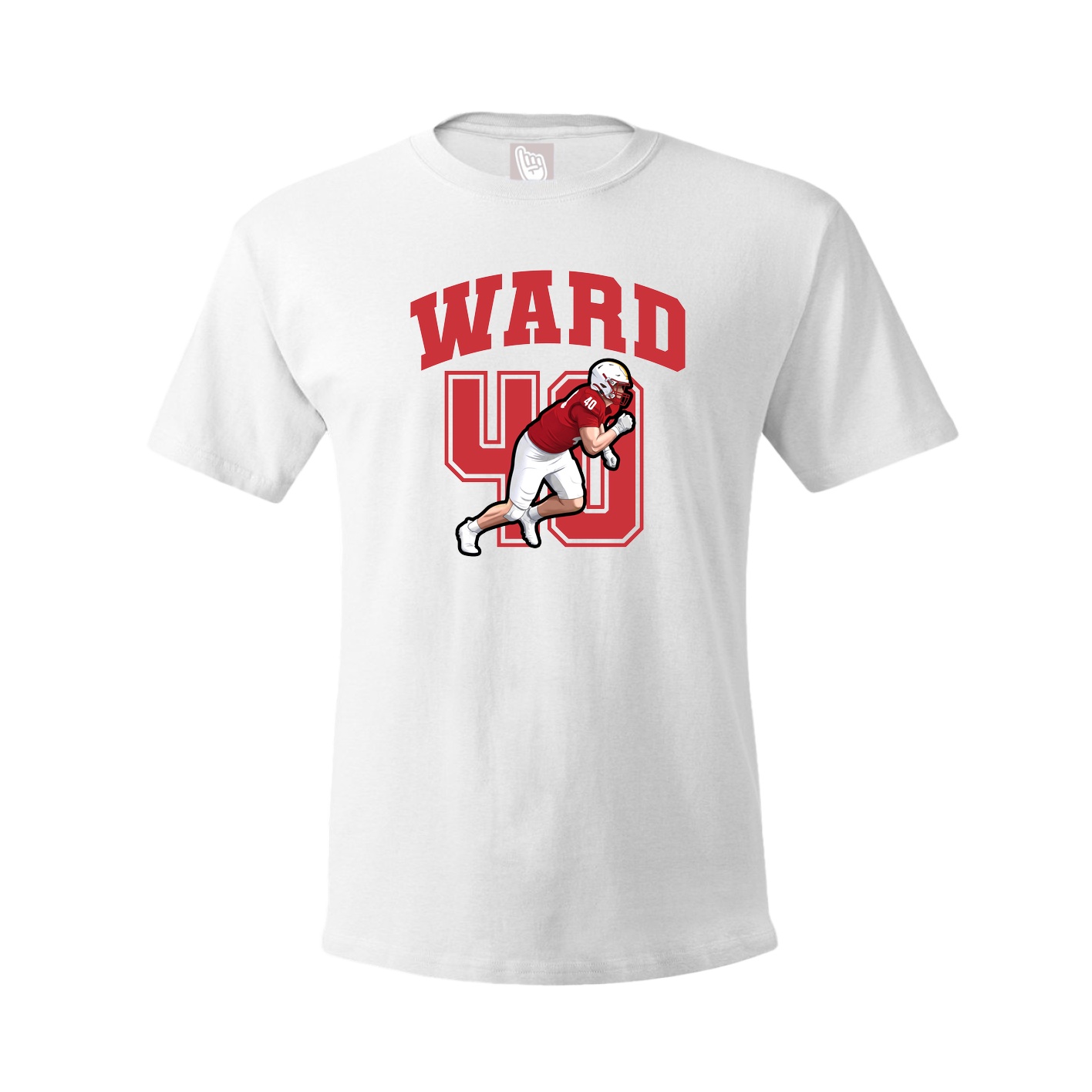 Youth Tee — Number in White