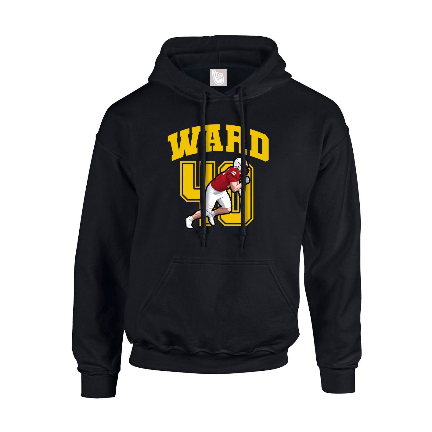 Hoodie — Number in Black
