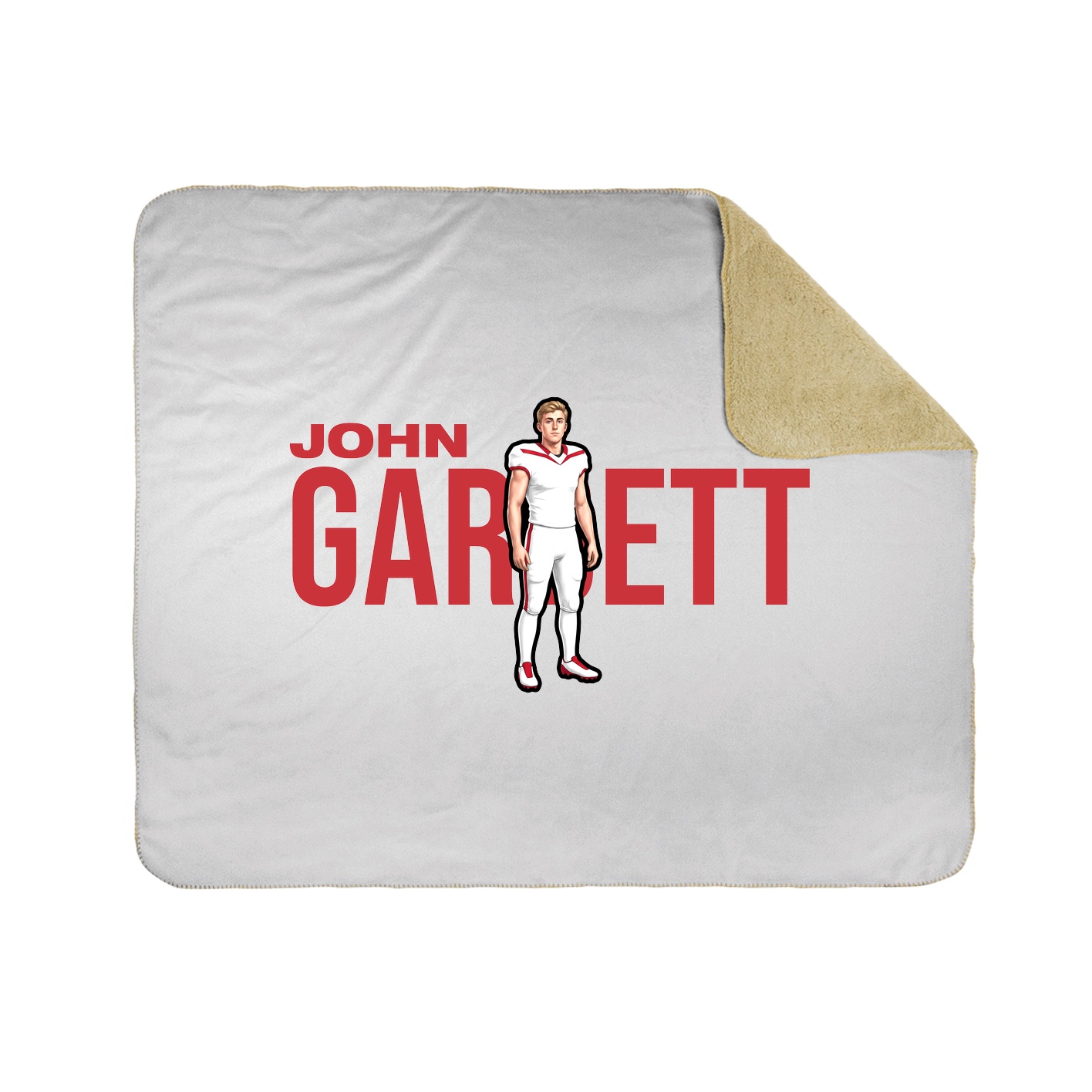 Throw Blanket — Player Name in White