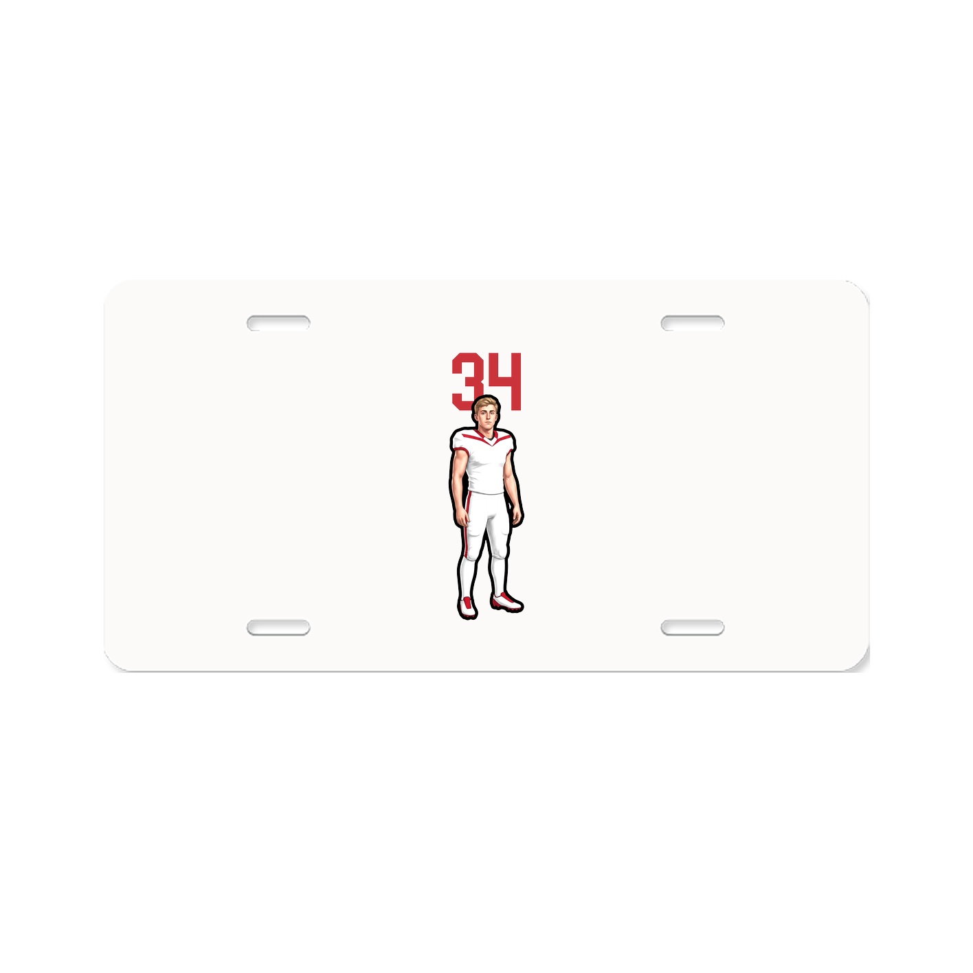 License Plate — Number Top in Classic