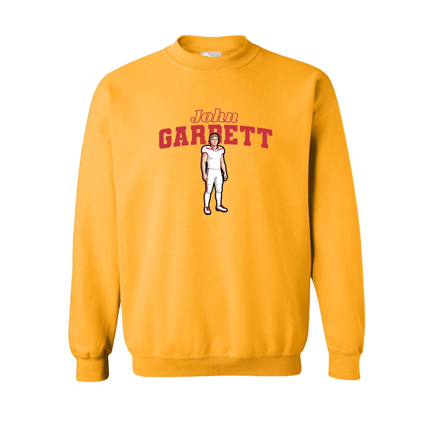 Fleece Crew — Name Arch in Gold