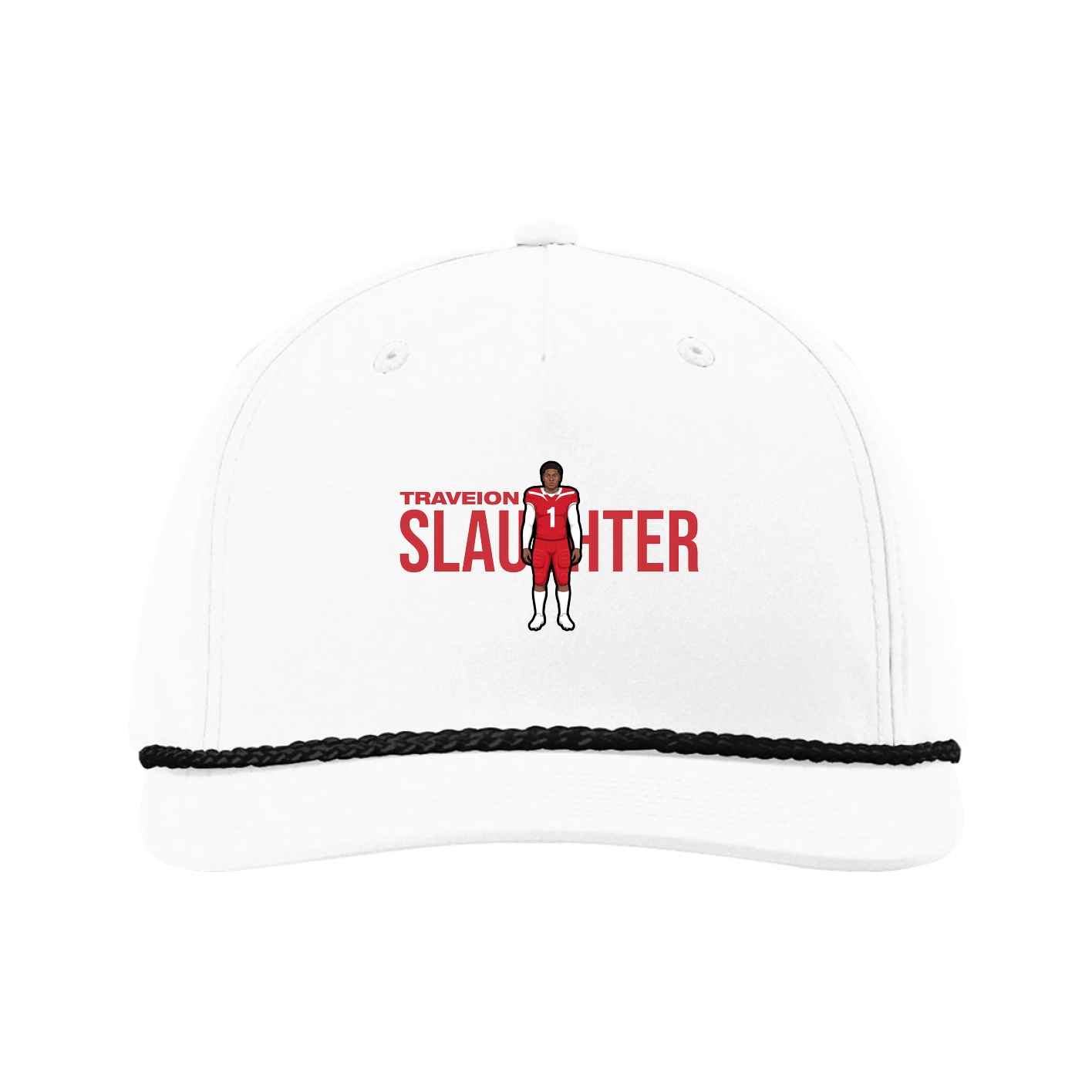 Five-Panel Classic Rope Cap — Player Name in White