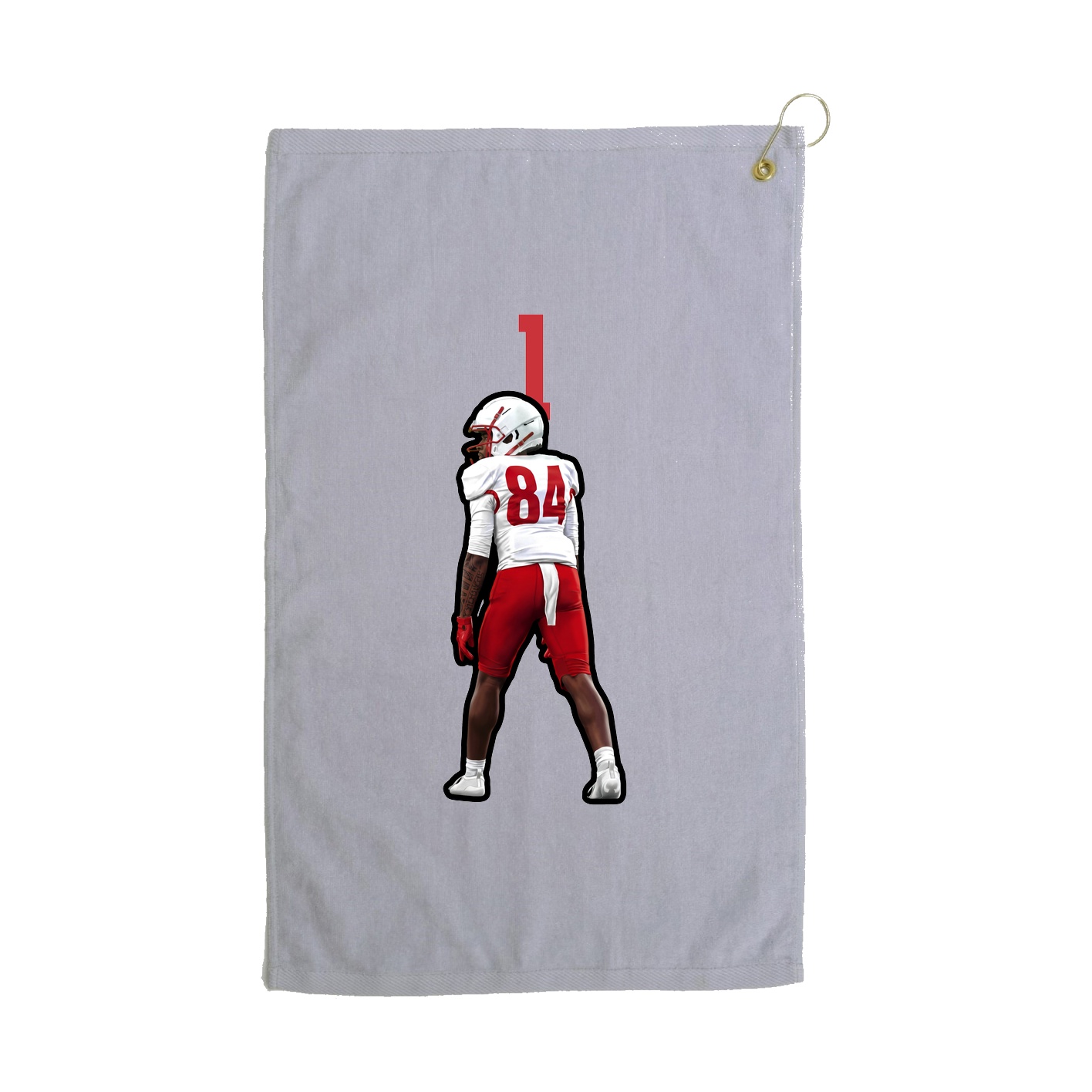 Golf Towel — Number Top in Grey