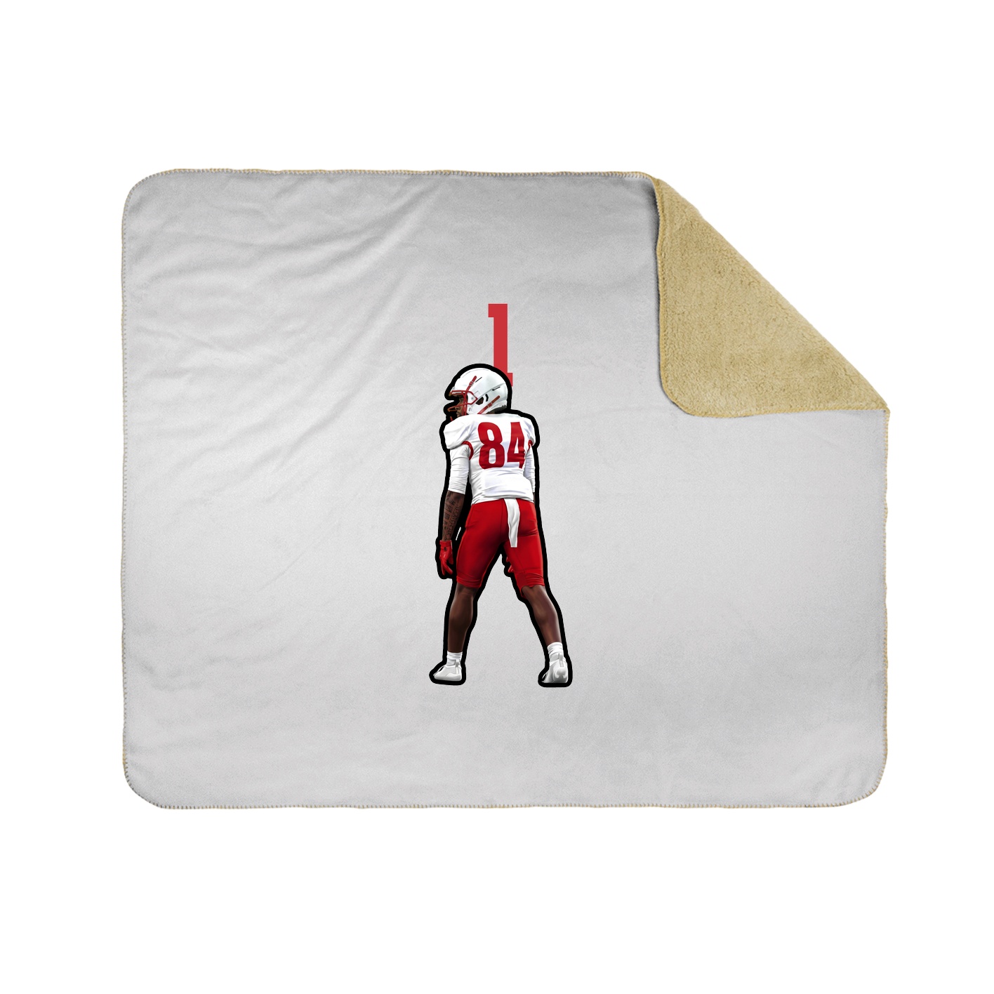 Throw Blanket — Number Top in White