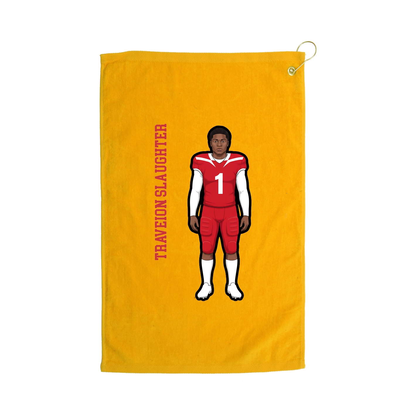 Golf Towel — Name Vertical in Gold